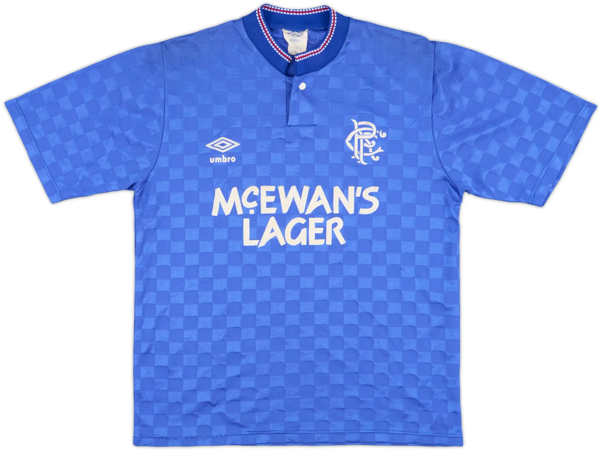 Umbro Rangers Mens SS Home Shirt 1987/88