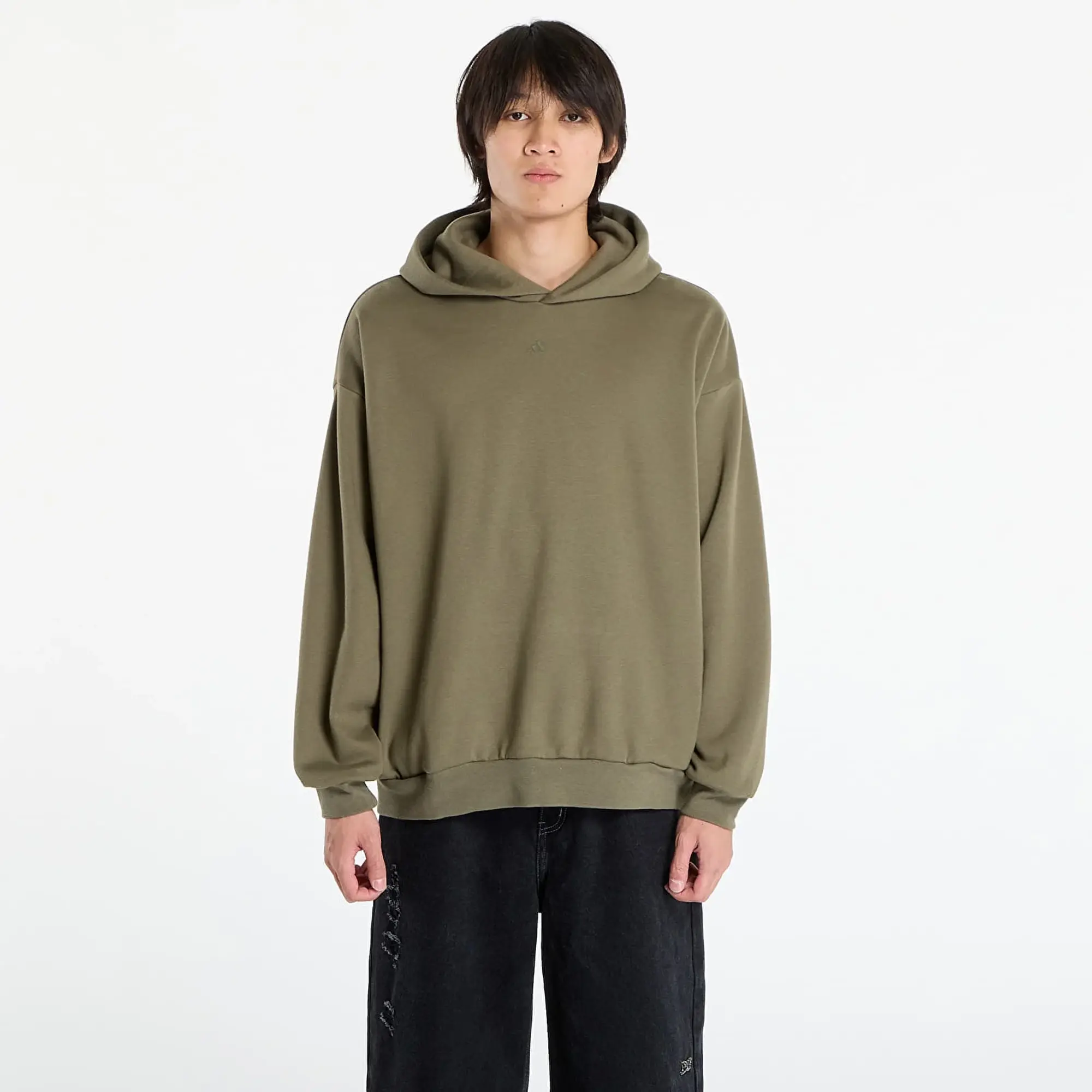 Sweatshirt Adidas Basketball Fleece Hoodie Unisex Olive Strata L