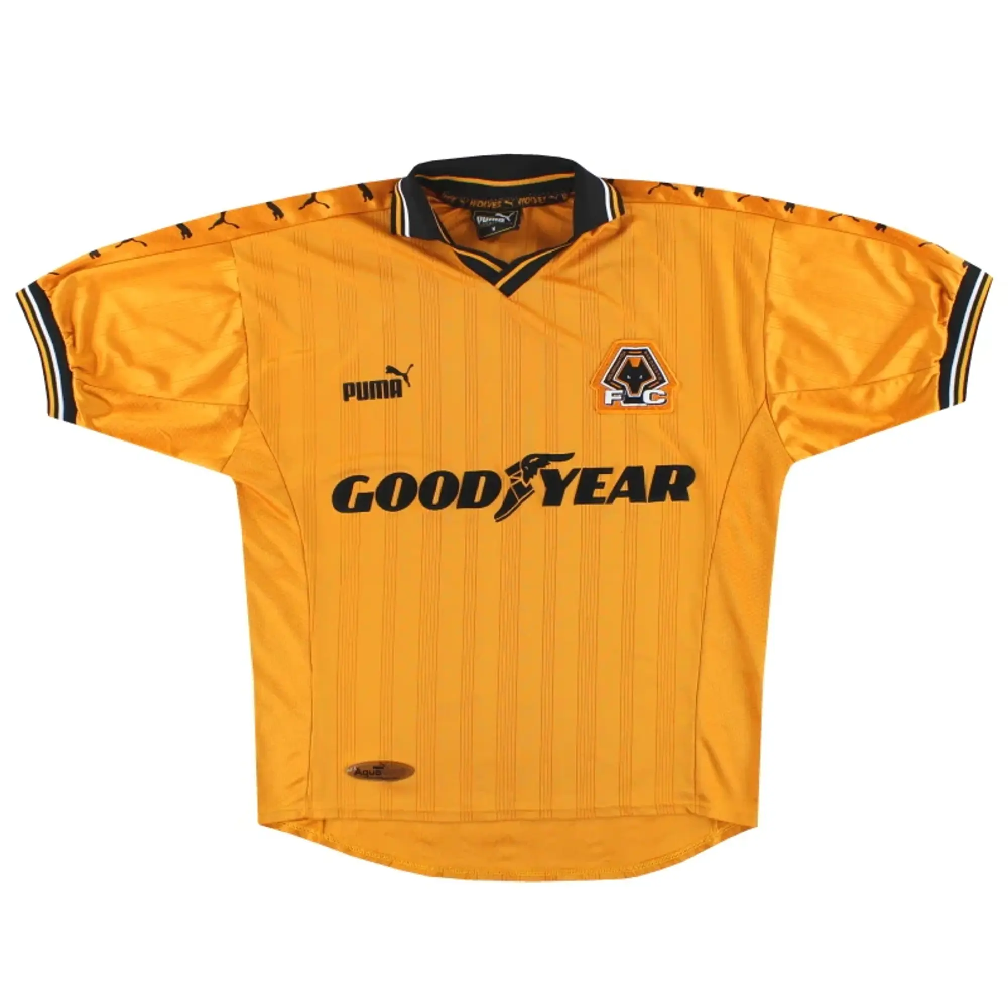 1998-00 Wolves Puma Home Shirt L - Wolves / Excellent 
