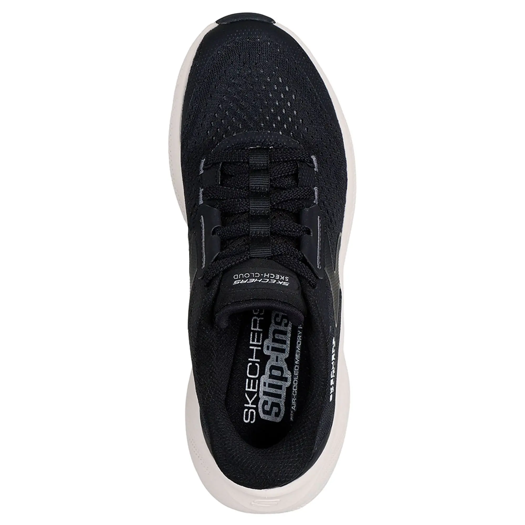 Skechers Women's Slip-ins: Skech Cloud - Plush Horizon Sneaker in Black/White