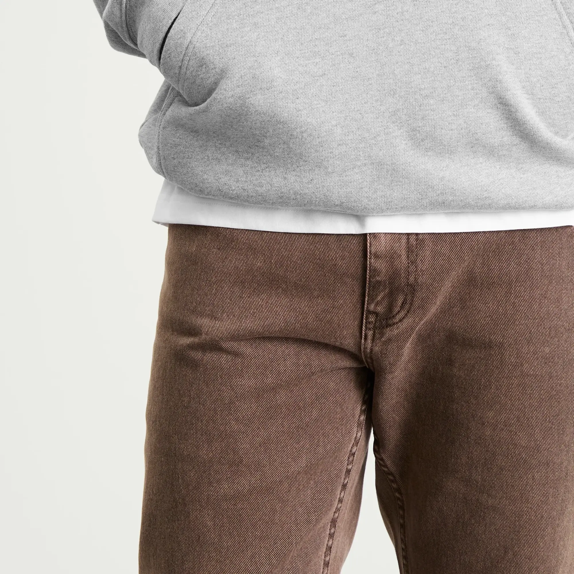 Dime Men's Straight Denim Pants Brown Washed