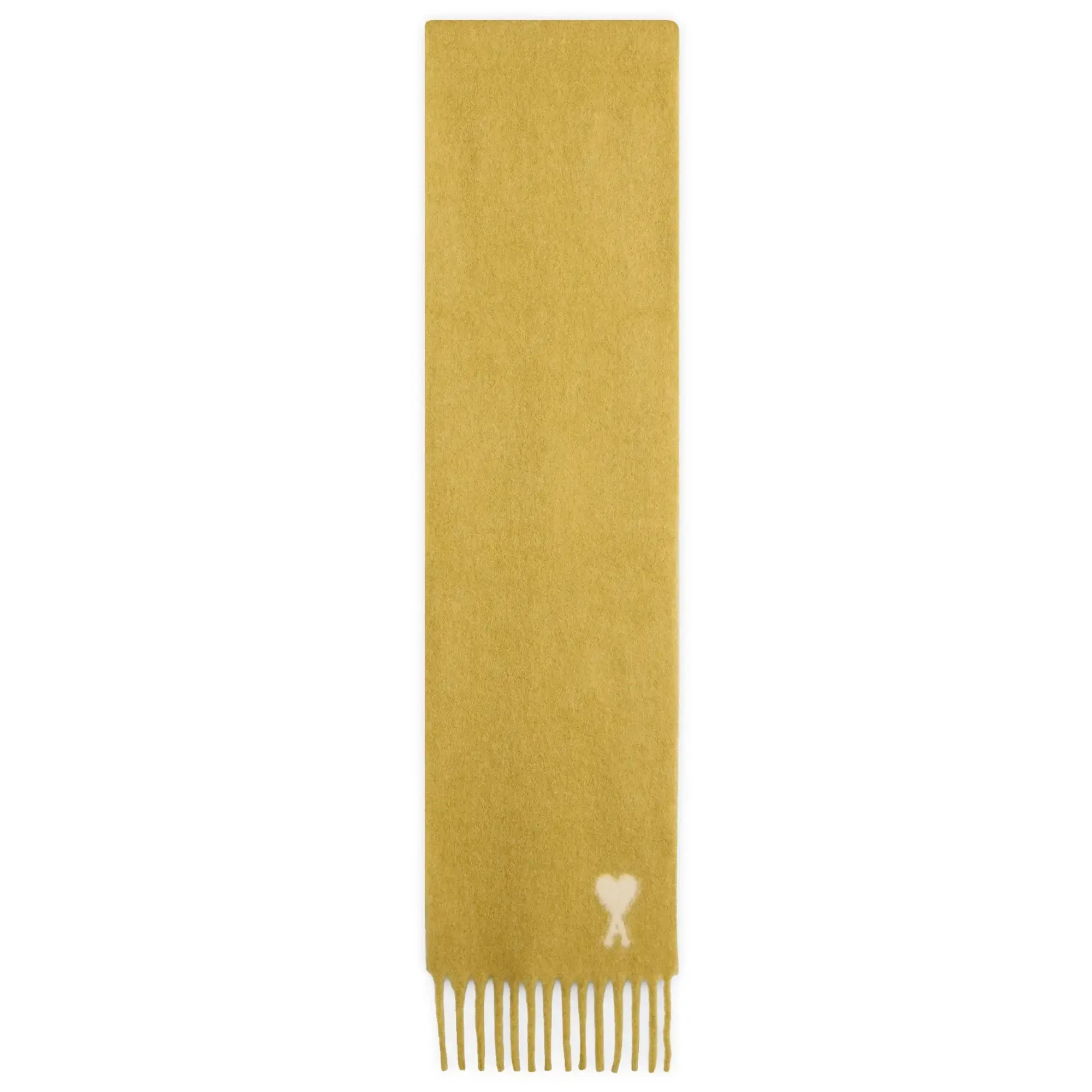 AMI Paris Men's Hairy Alpaca Wool Scarf Anis