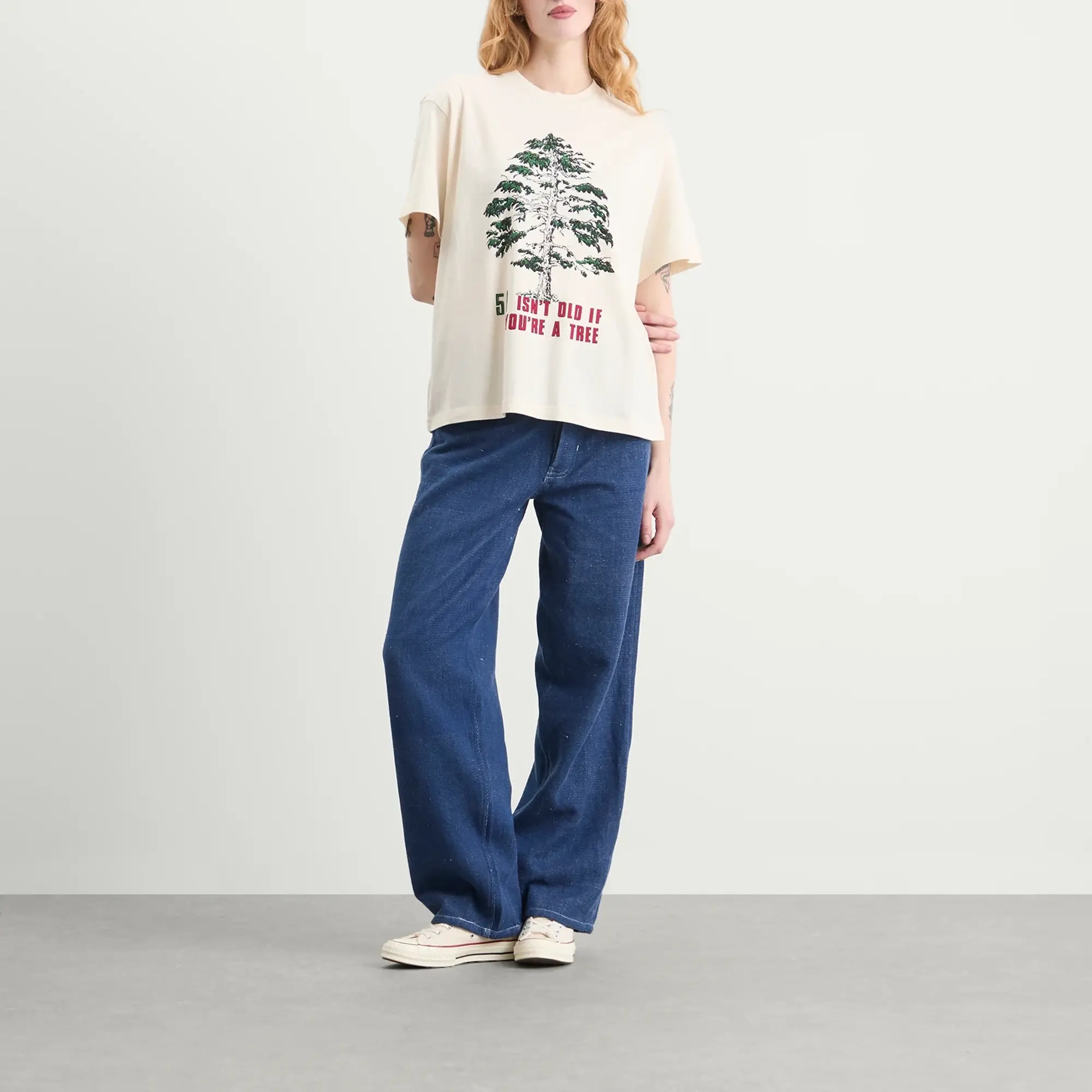 Story mfg. Women's Not Old T-Shirt Young Trees