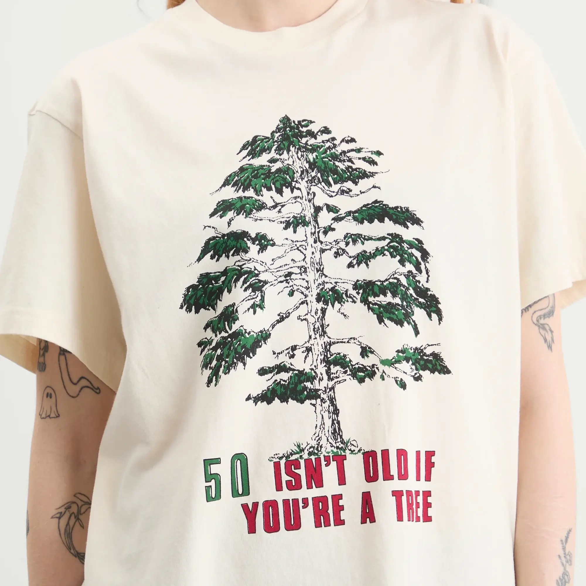 Story mfg. Women's Not Old T-Shirt Young Trees