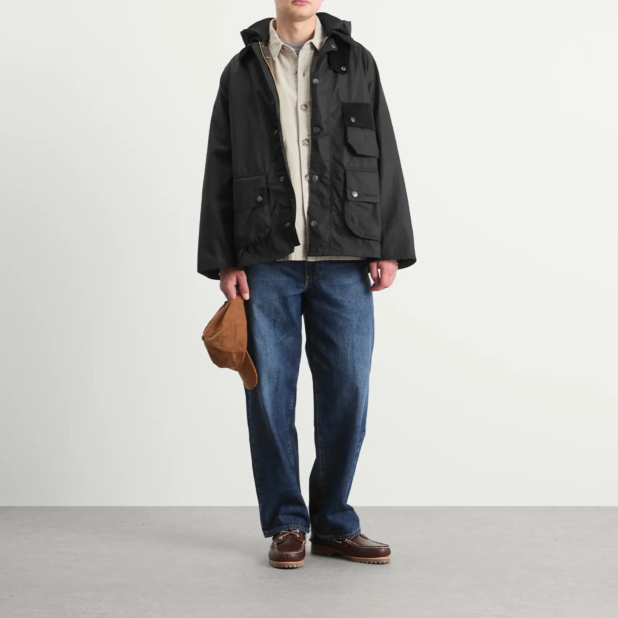 Barbour Men's Barbour Men's Heritage + Modified Solway Wax Jacket Black
