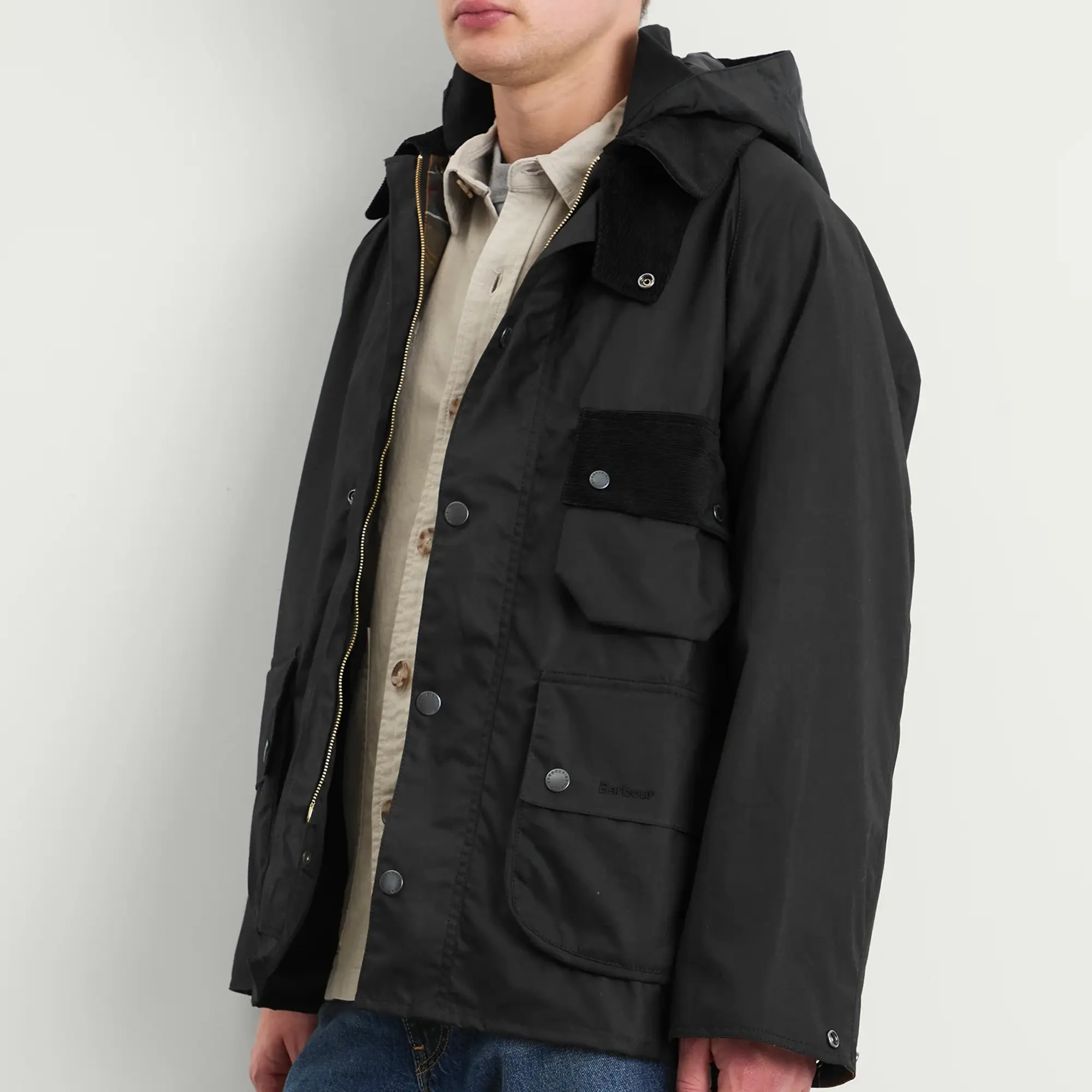 Barbour Men's Barbour Men's Heritage + Modified Solway Wax Jacket Black
