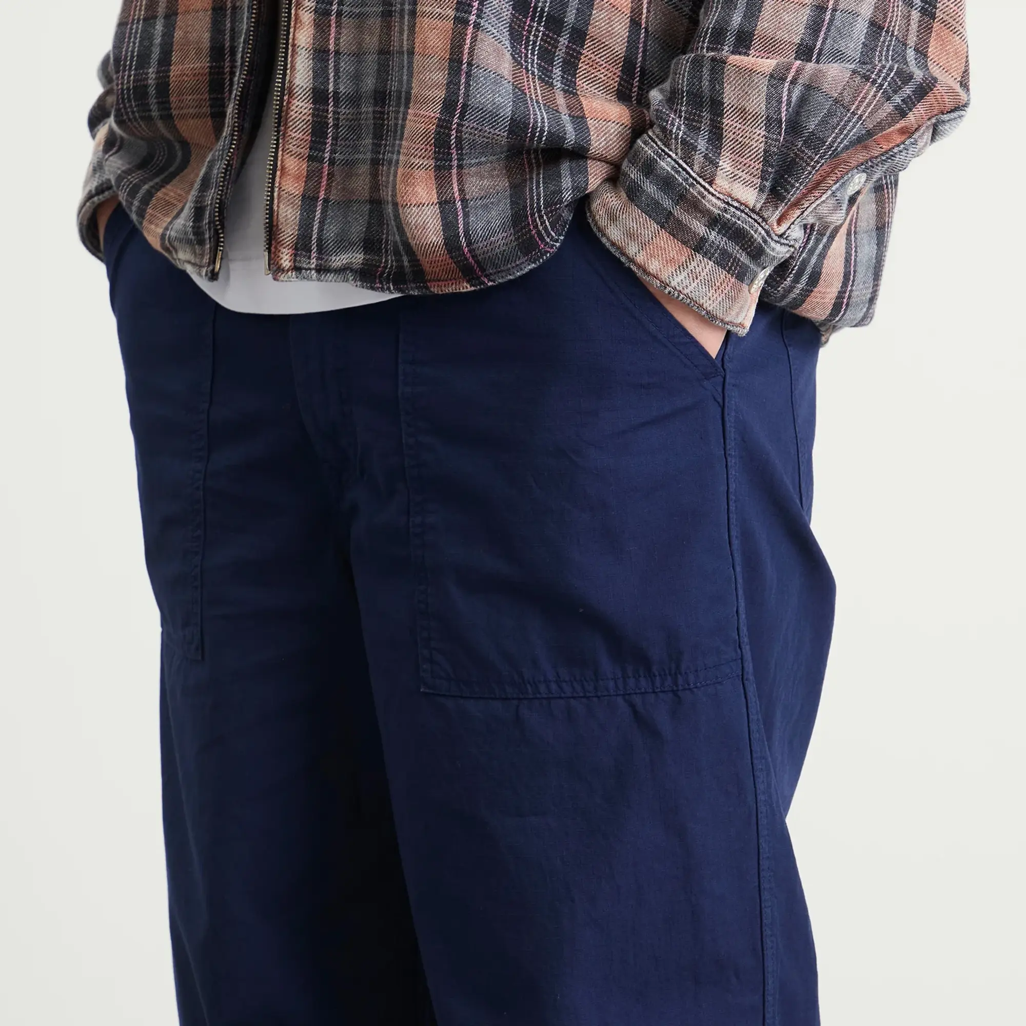 Norse Projects Men's Ragnar Relaxed Cotton Ripstop Pant Workwear Blue