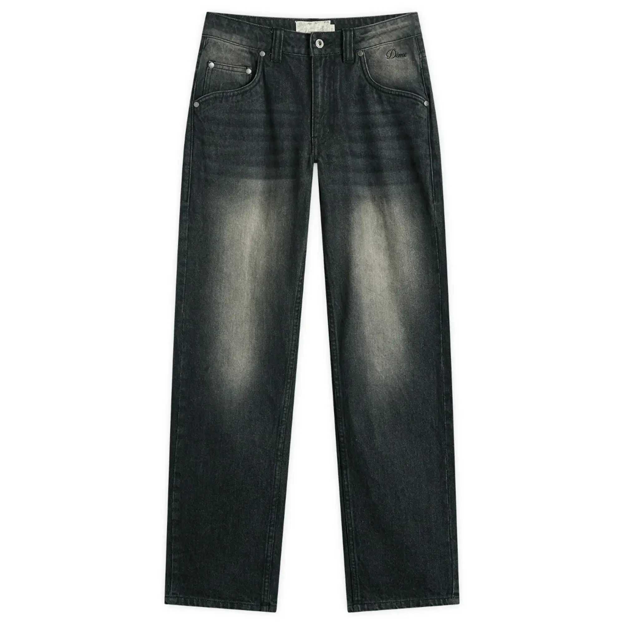 Dime Women's Relaxed Denim Pants Sandblasted Black