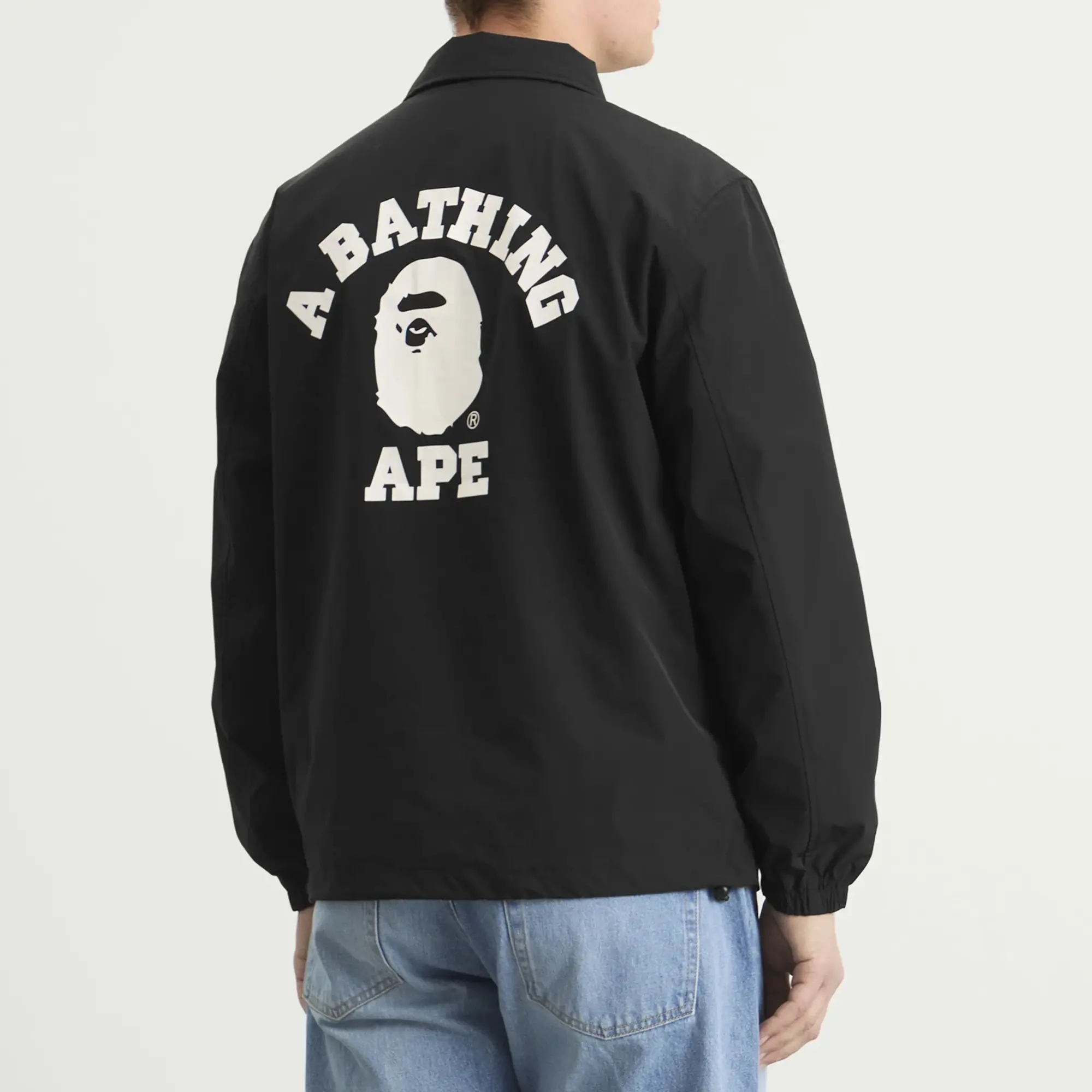 A Bathing Ape Men's College Coach Jacket Black
