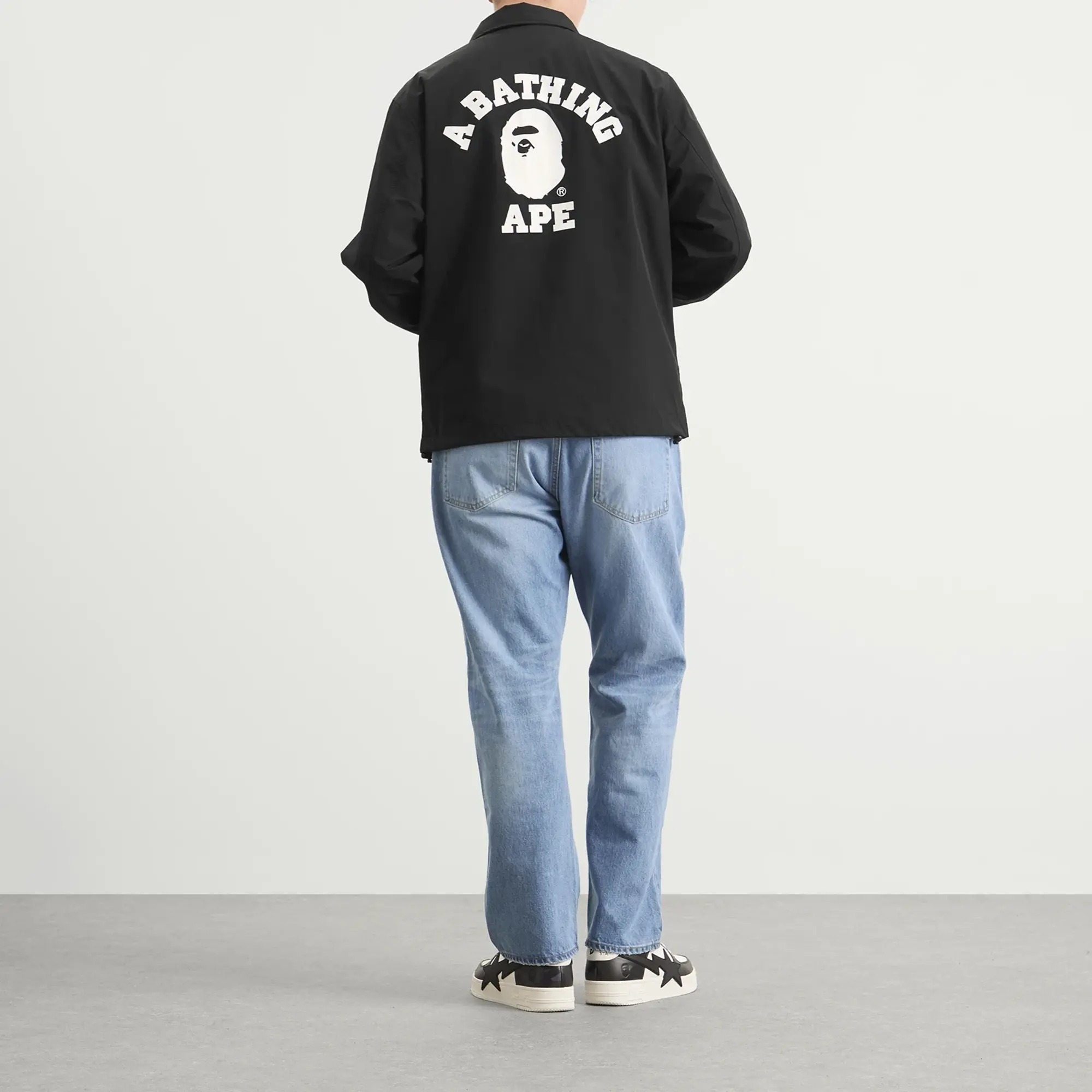 A Bathing Ape Men's College Coach Jacket Black