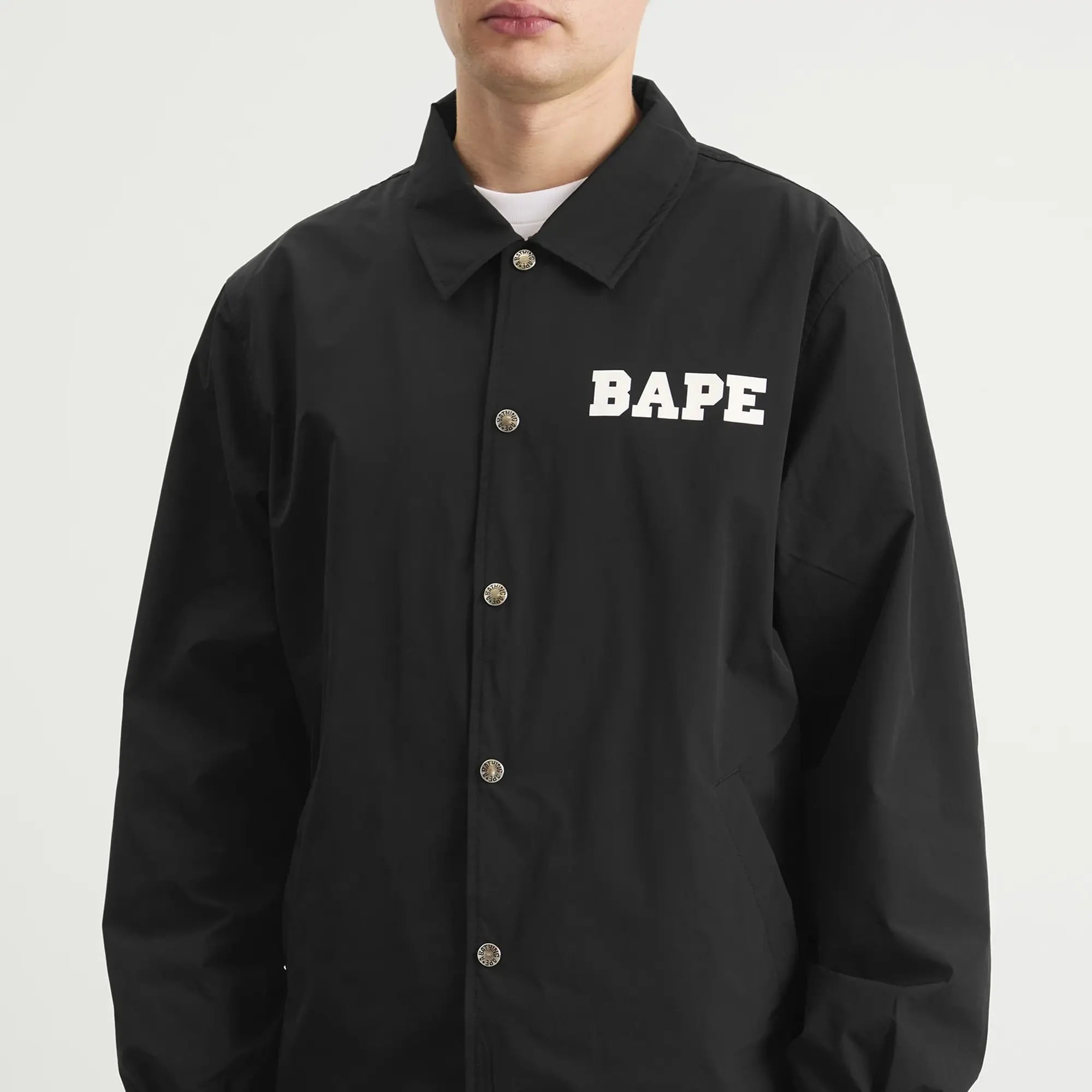A Bathing Ape Men's College Coach Jacket Black