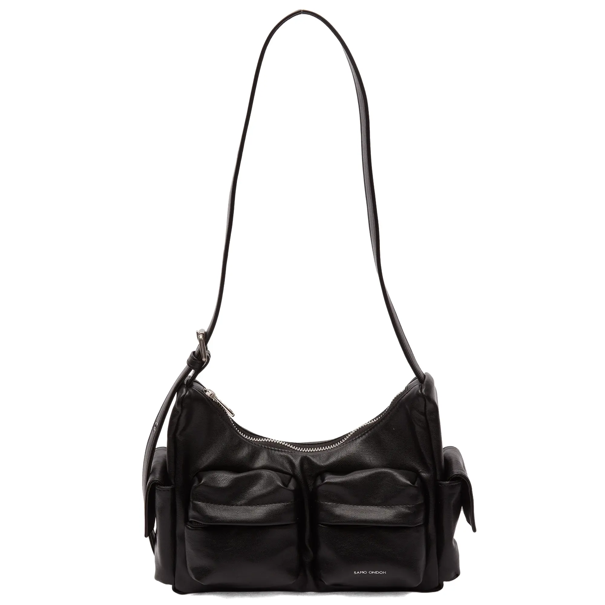 SAMO ONDOH Women's Pocket Mug Cross Body Bag - Medium Nappa Black