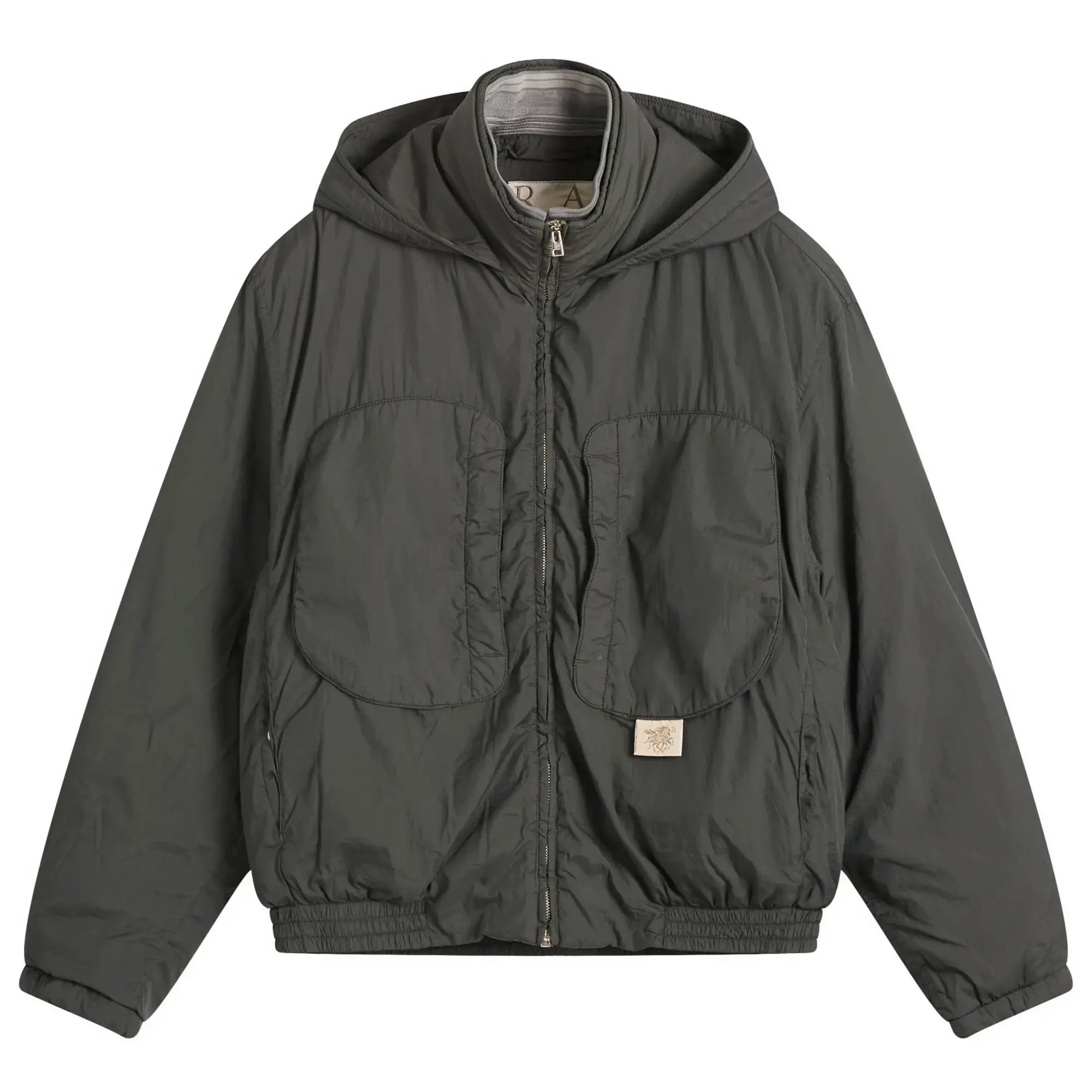 Ranra Men's Purs Padded Nylon Hoodie Jacket Peat