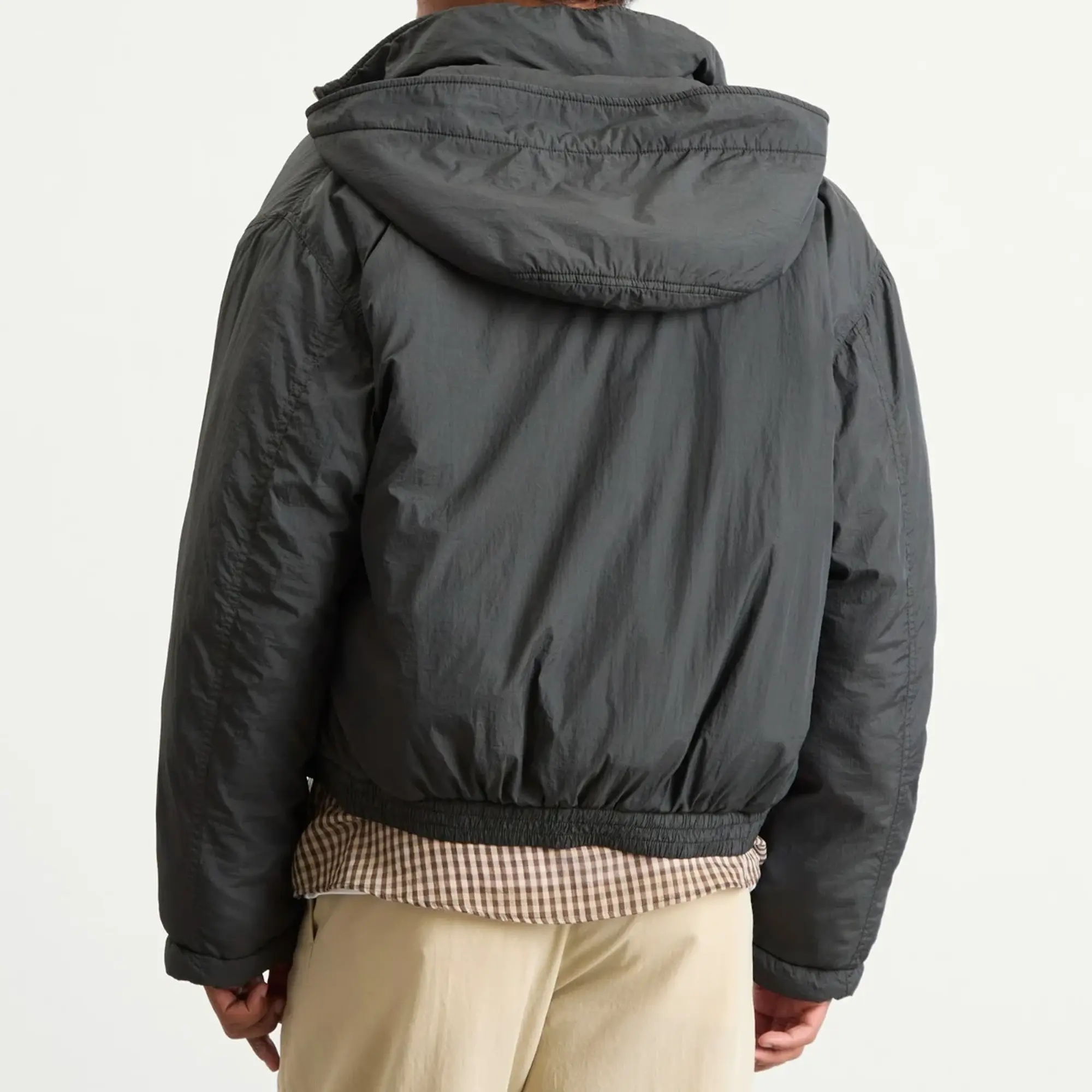 Ranra Men's Purs Padded Nylon Hoodie Jacket Peat