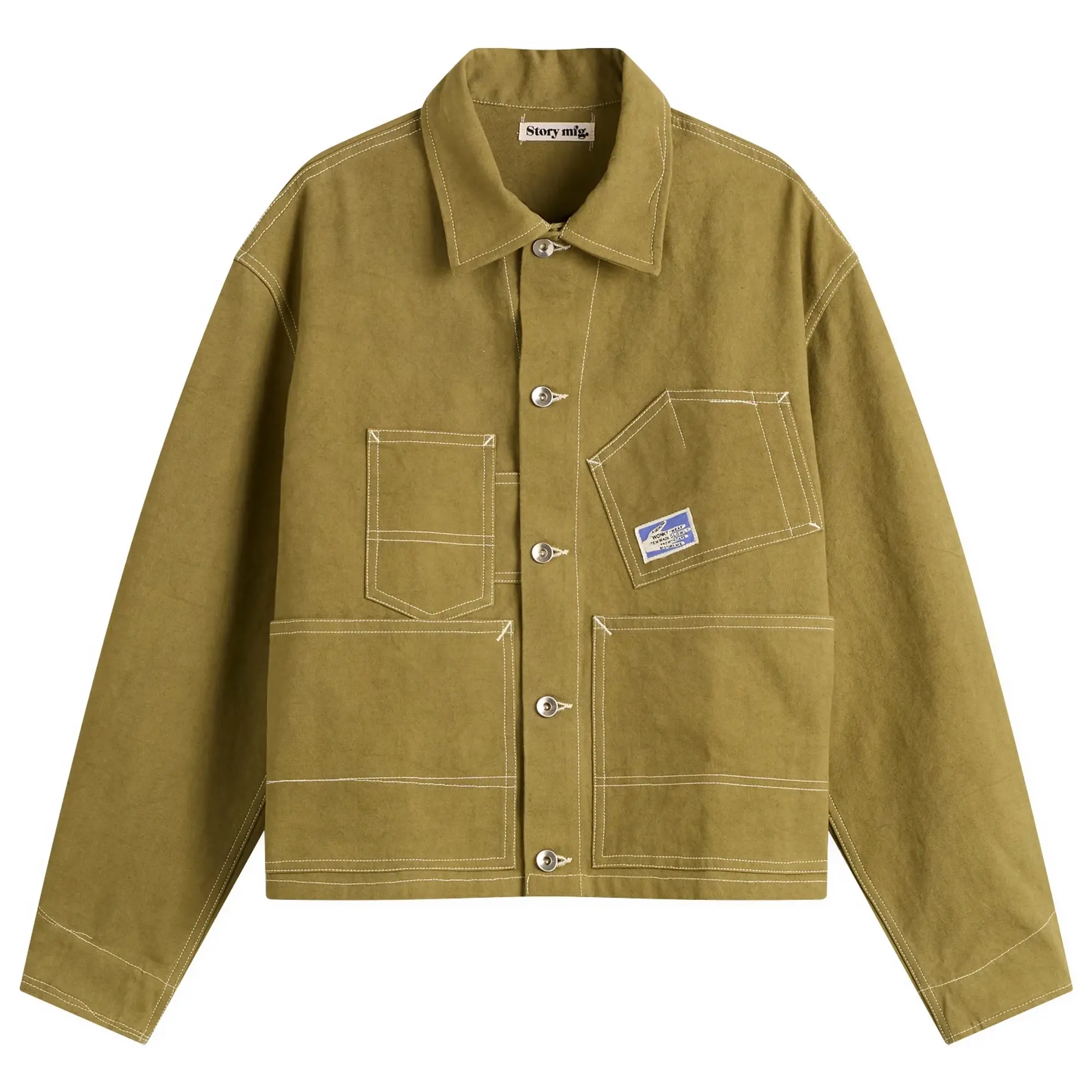 Story mfg Station Canvas Wonky-Wear Jacket Olive