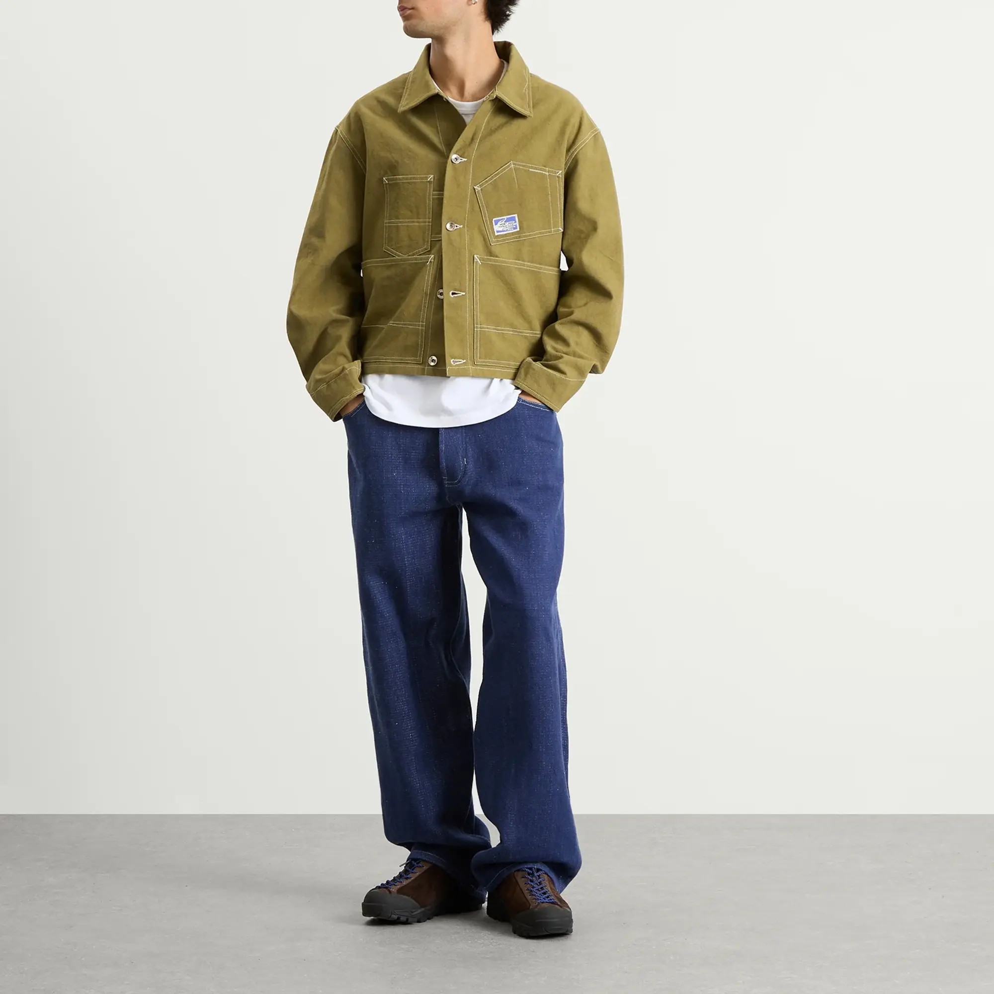 Story mfg Station Canvas Wonky-Wear Jacket Olive