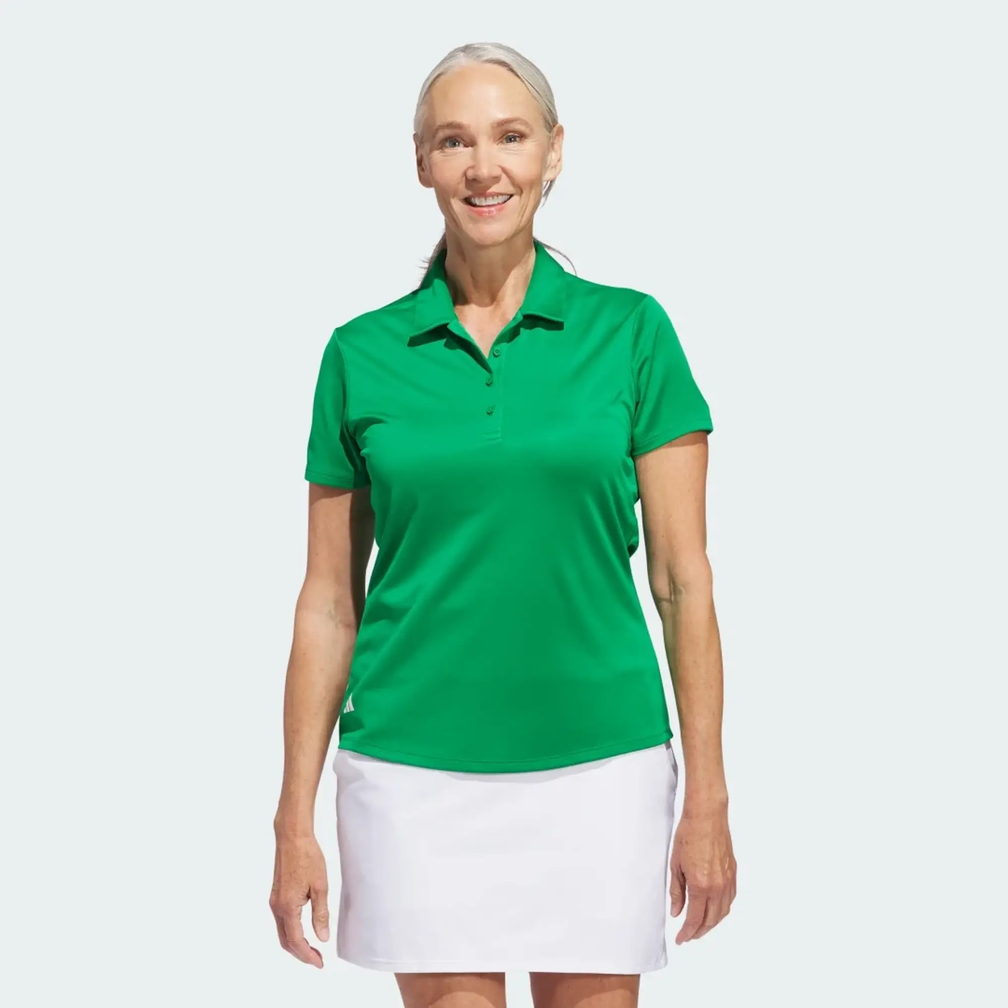 adidas Women&#39;s Solid Performance Short Sleeve Polo Shirt