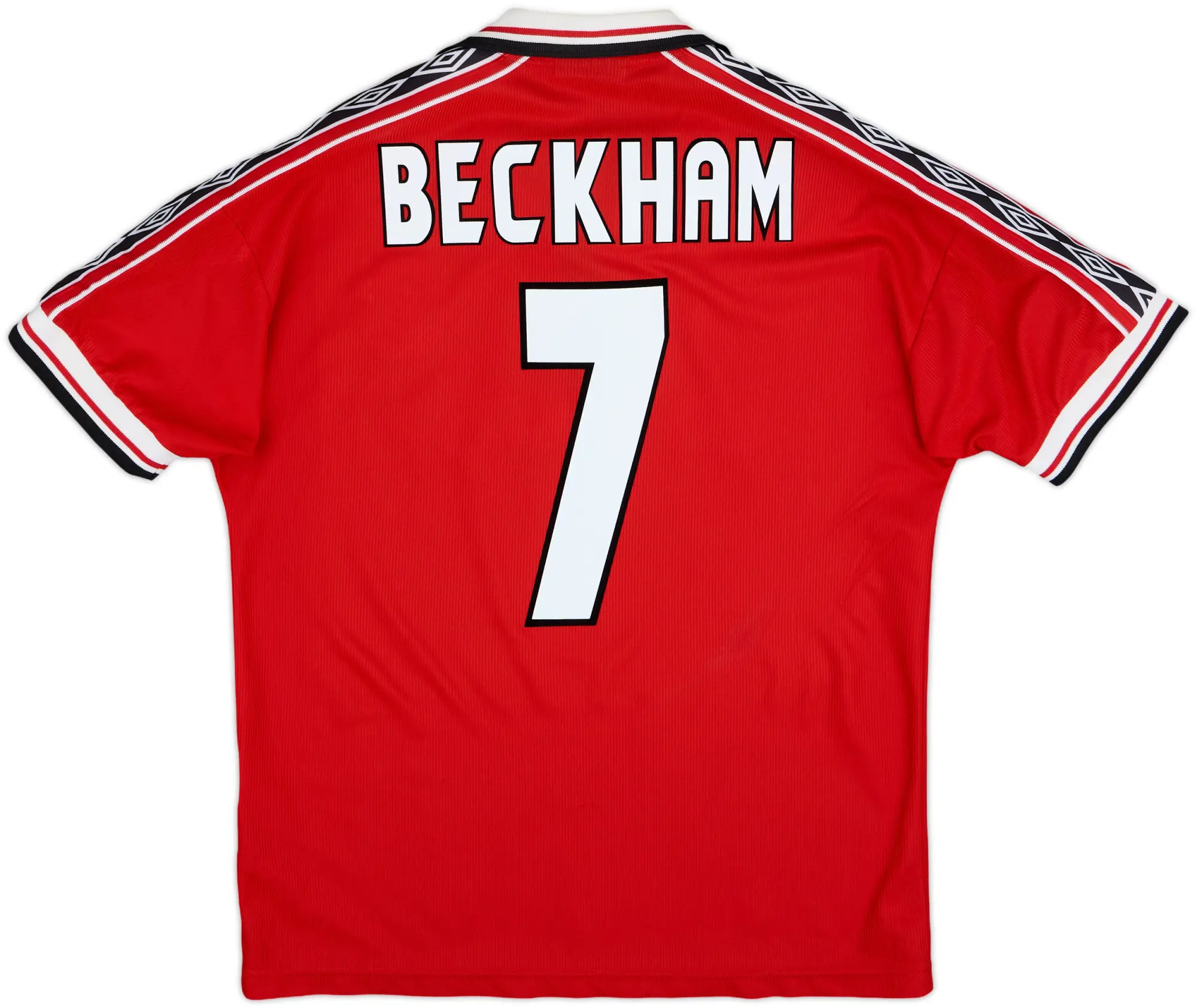 1998-00 Manchester United Home Shirt Beckham #7 - 8/10 - (M)