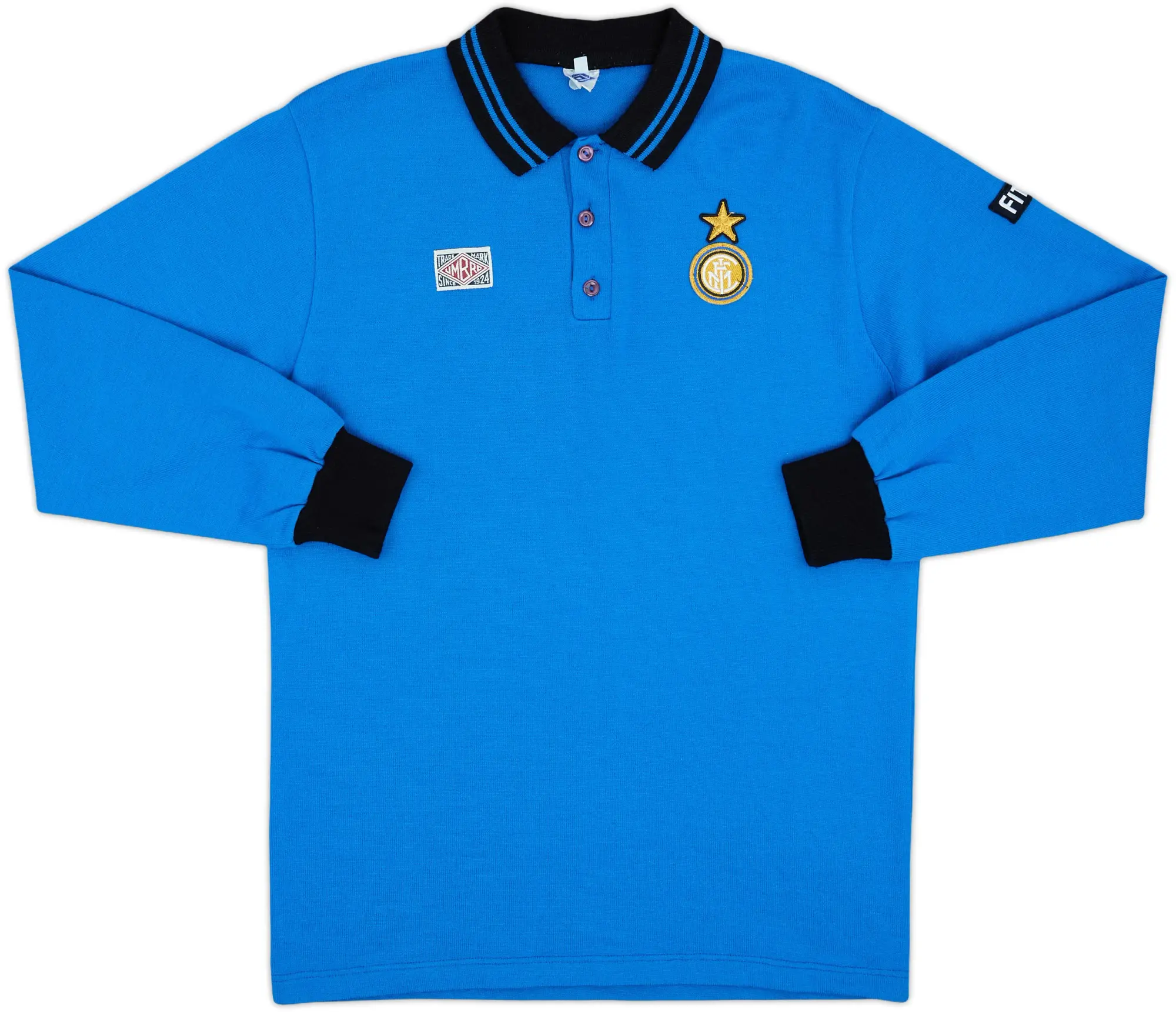 1992-93 Inter Milan Umbro Polo L/S Shirt - 8/10 - (L)