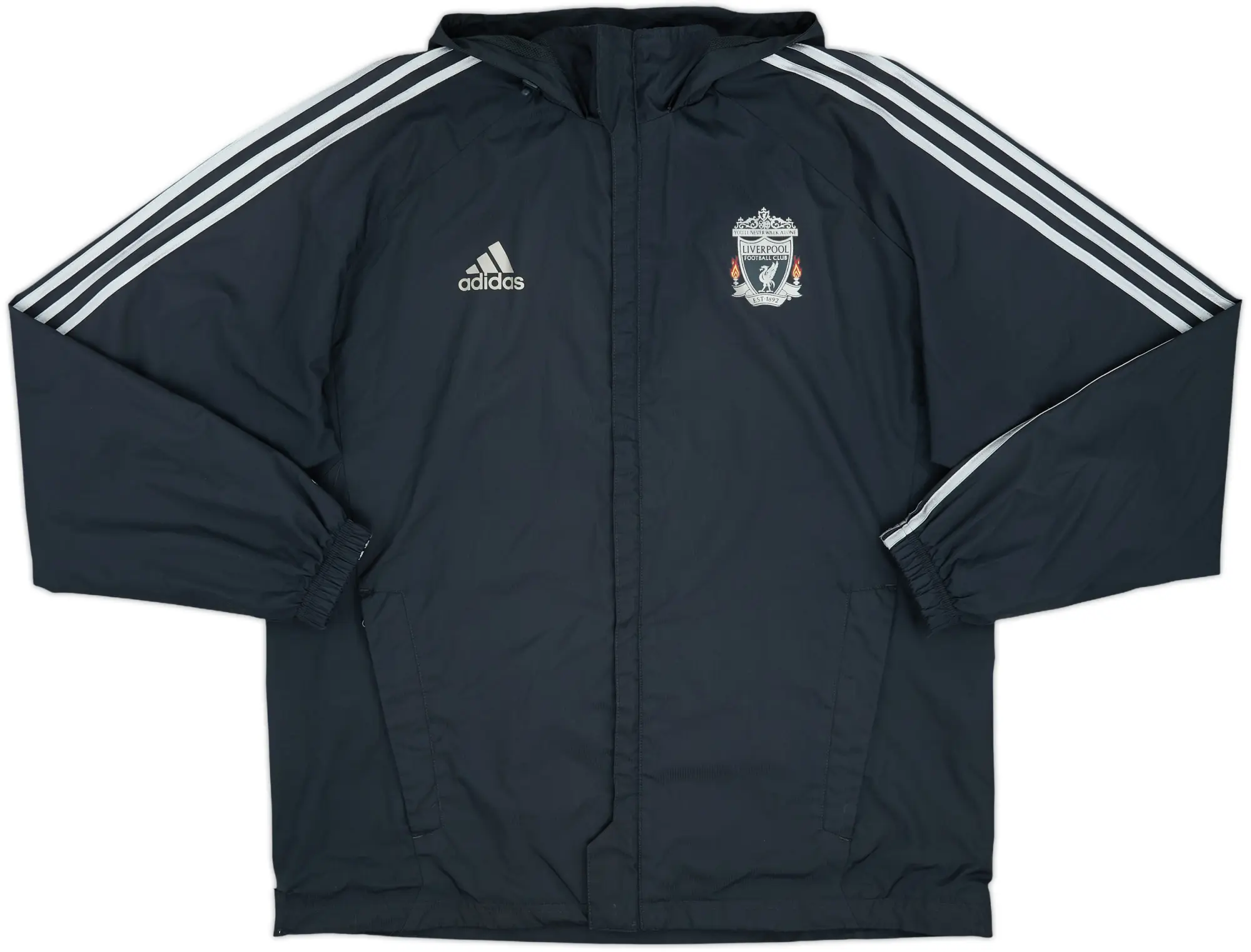 2011-12 Liverpool adidas Hooded Rain Jacket - 8/10 - (L/XL)