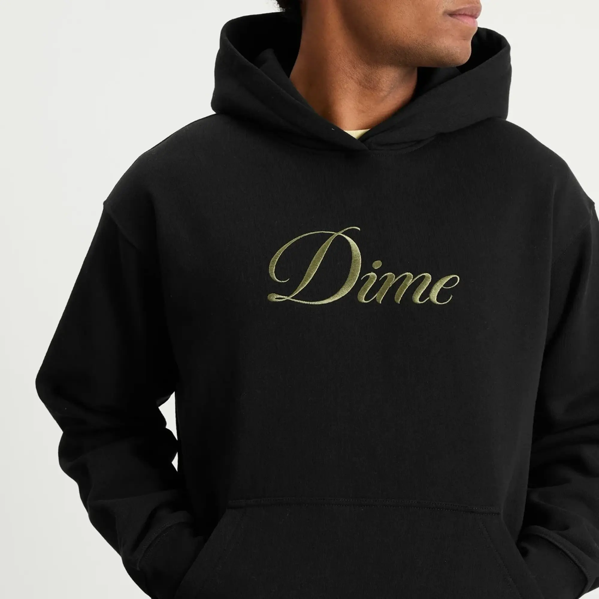 Dime Men's Cursive Hoodie Black