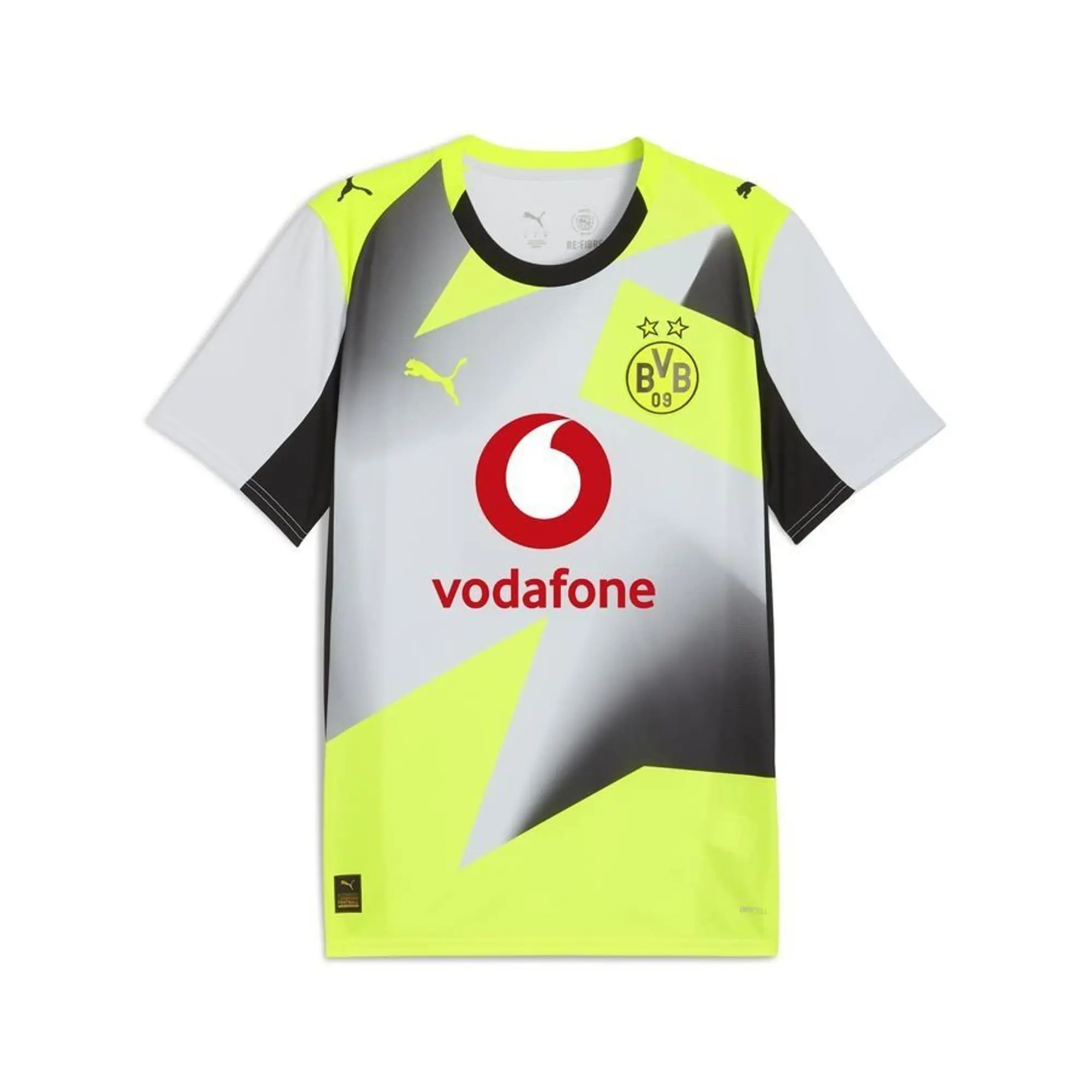 PUMA Borussia Dortmund 25/26 Away Jersey Men, Silver Mist/Yellow Alert