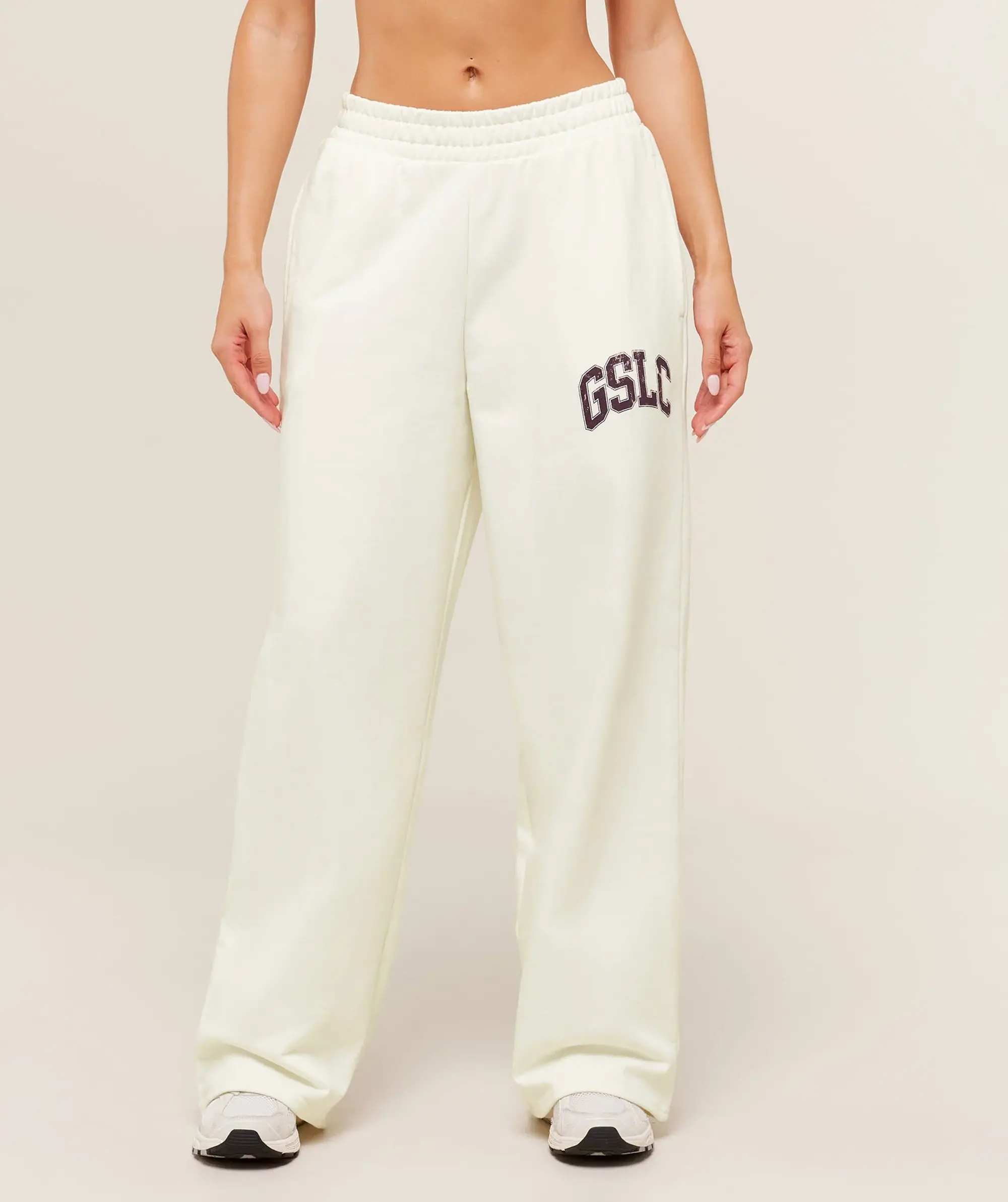  GSLC Lifting Club Straight Leg Joggers - Soft White