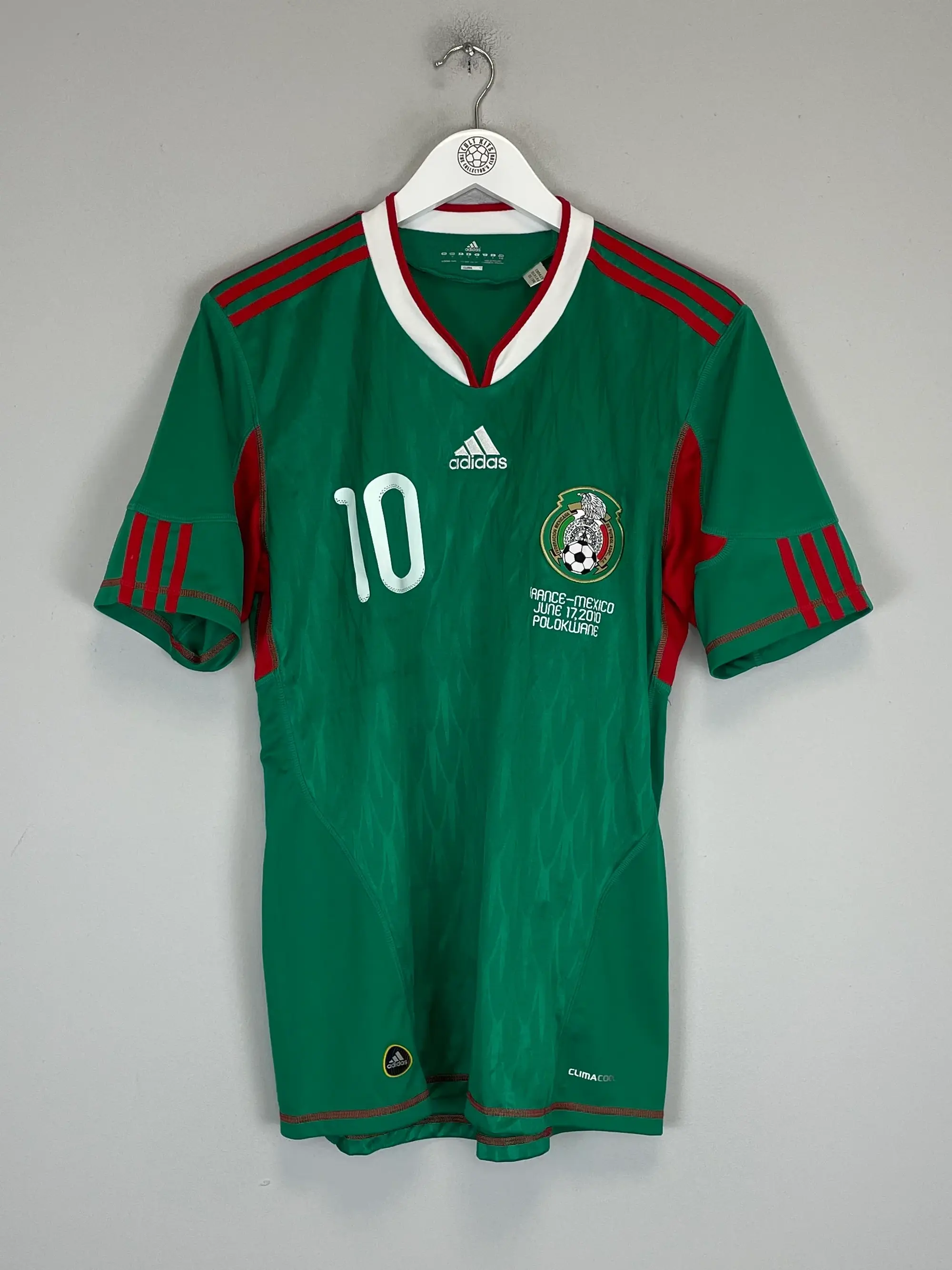2010 MEXICO C.BLANCO #10 (FRANCE v MEXICO) HOME SHIRT (M) ADIDAS, Cult Kits