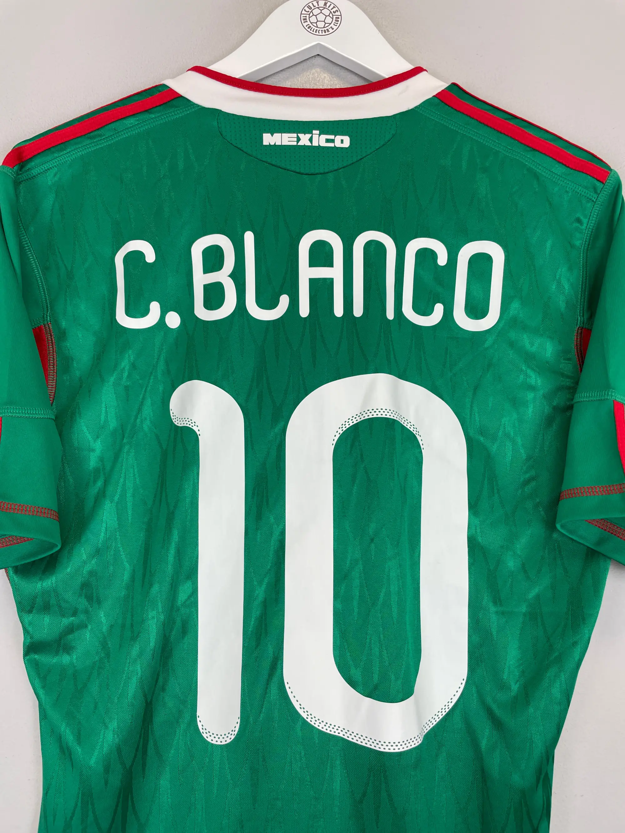 2010 MEXICO C.BLANCO #10 (FRANCE v MEXICO) HOME SHIRT (M) ADIDAS, Cult Kits