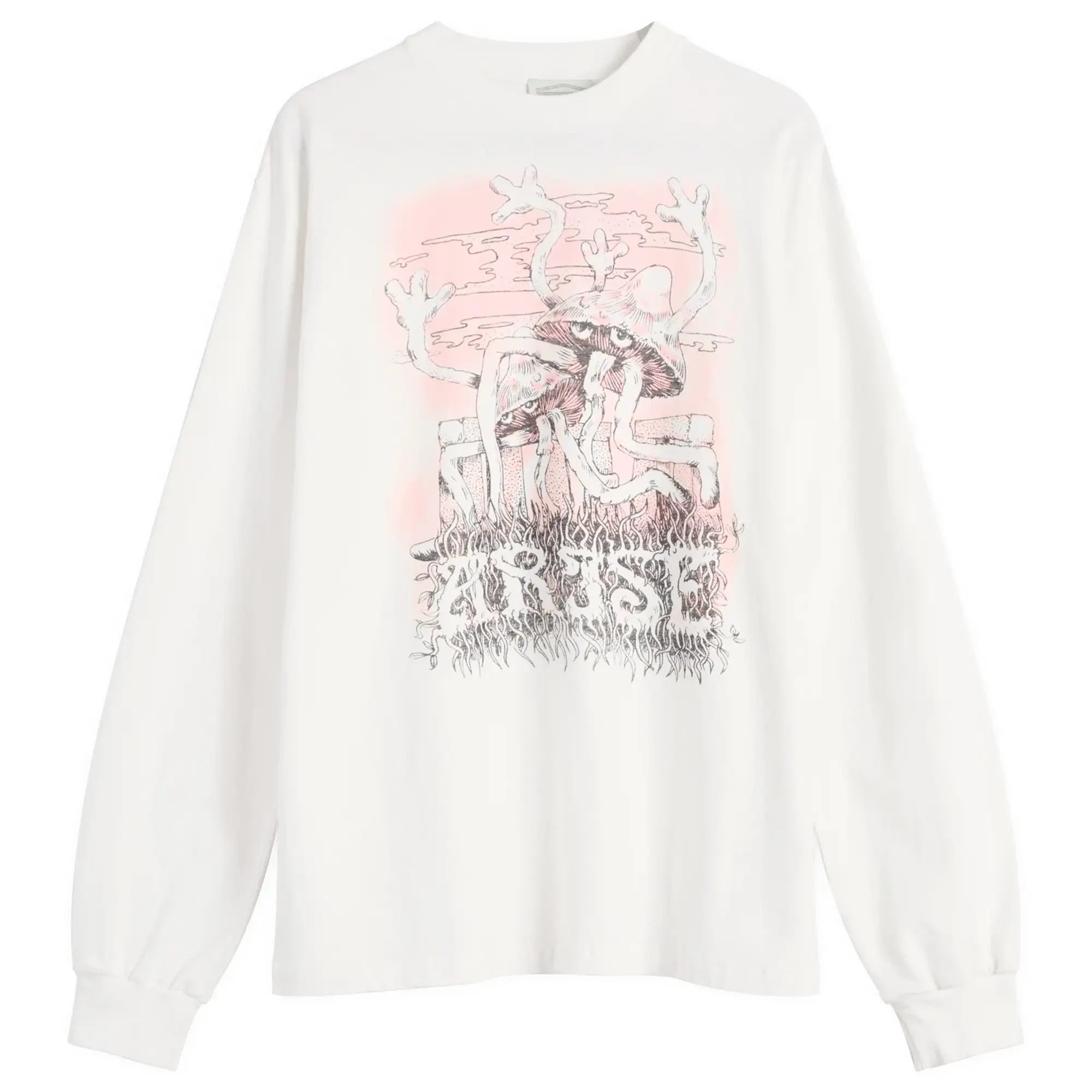 Aries Women's Faded Shroom Awakening Long Sleeve T-Shirt White