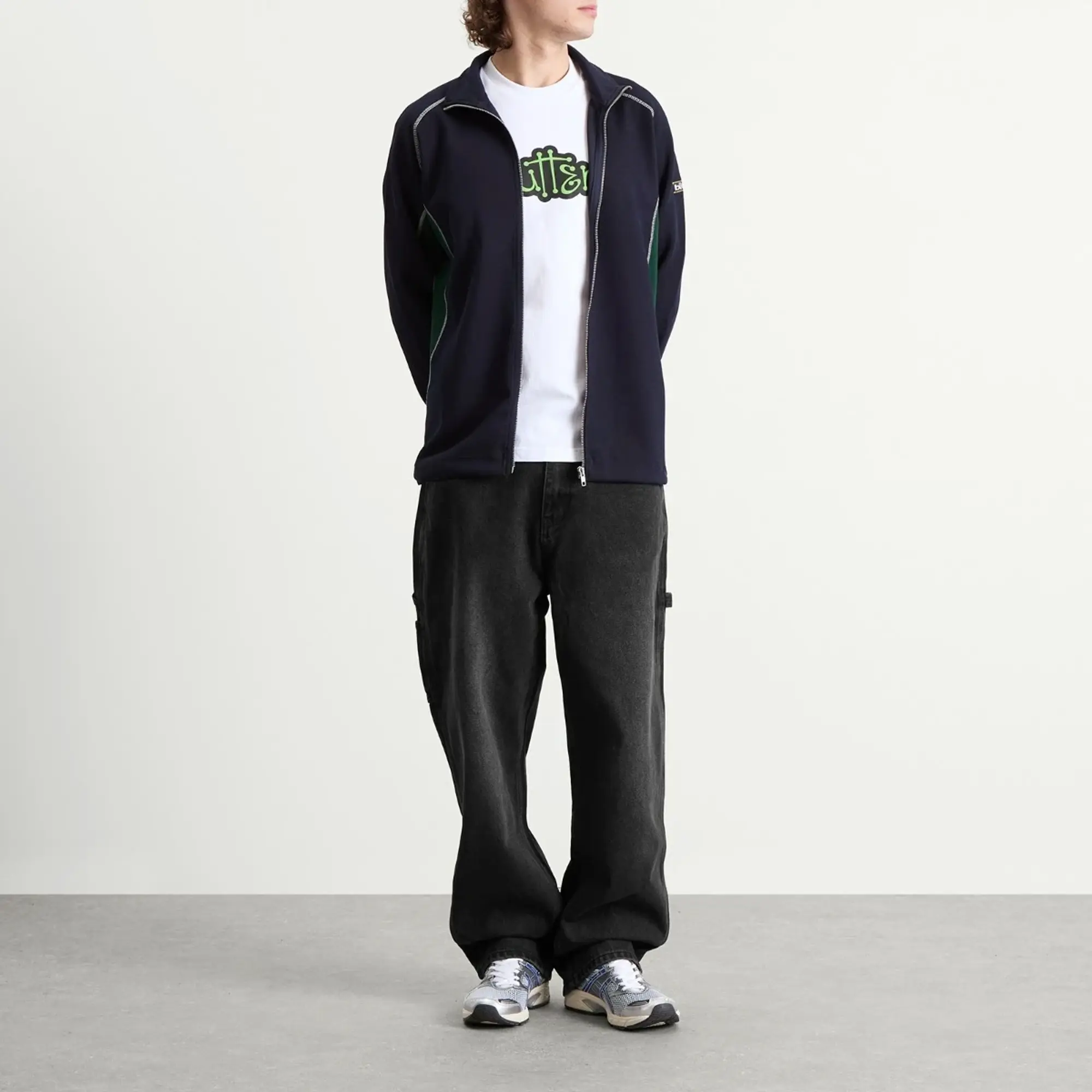 Butter Goods Men's Warped Track Jacket Navy