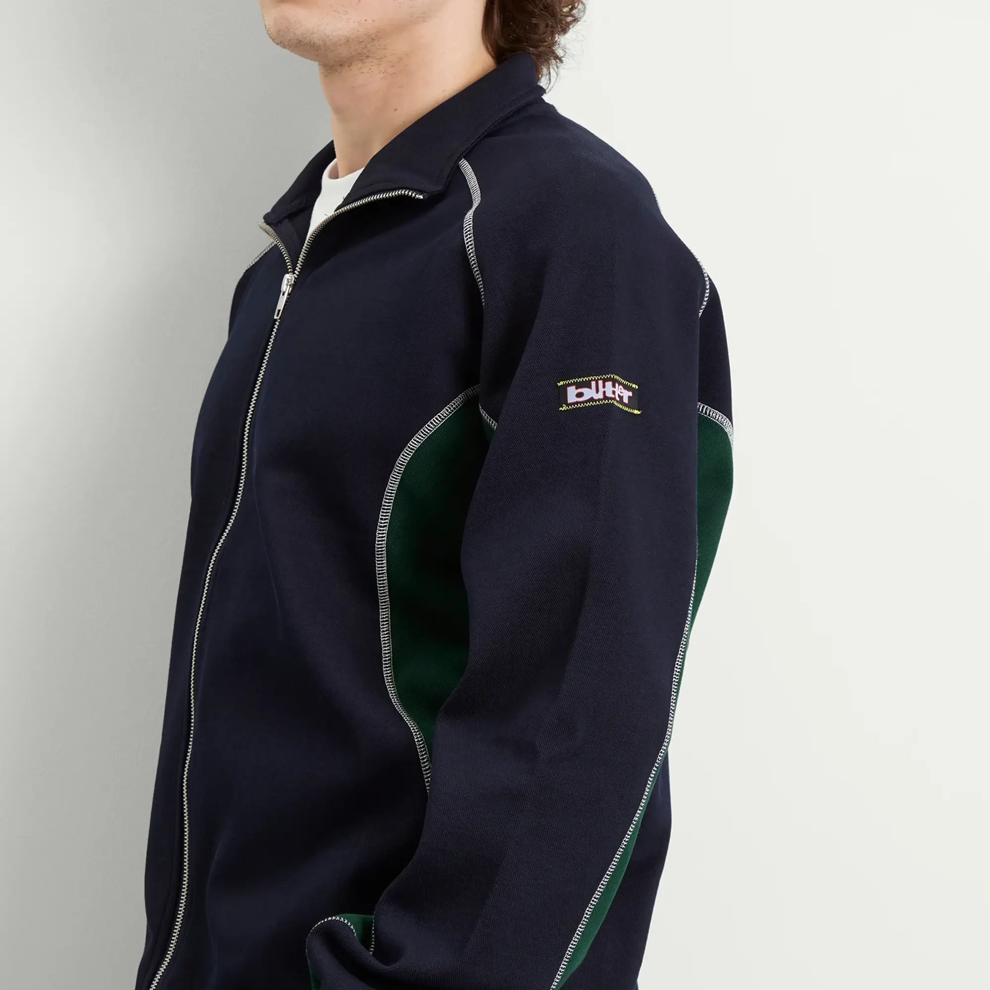 Butter Goods Men's Warped Track Jacket Navy