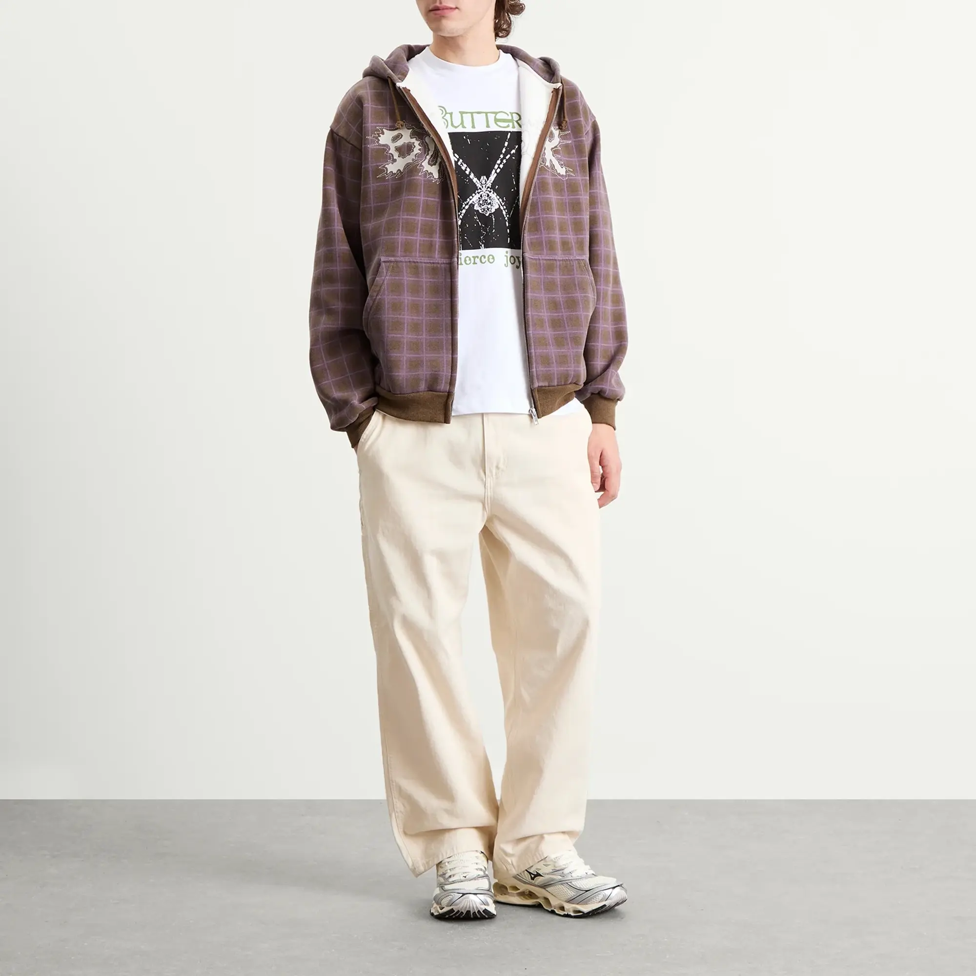 Butter Goods Men's Eruption Zip Hoodie Plaid