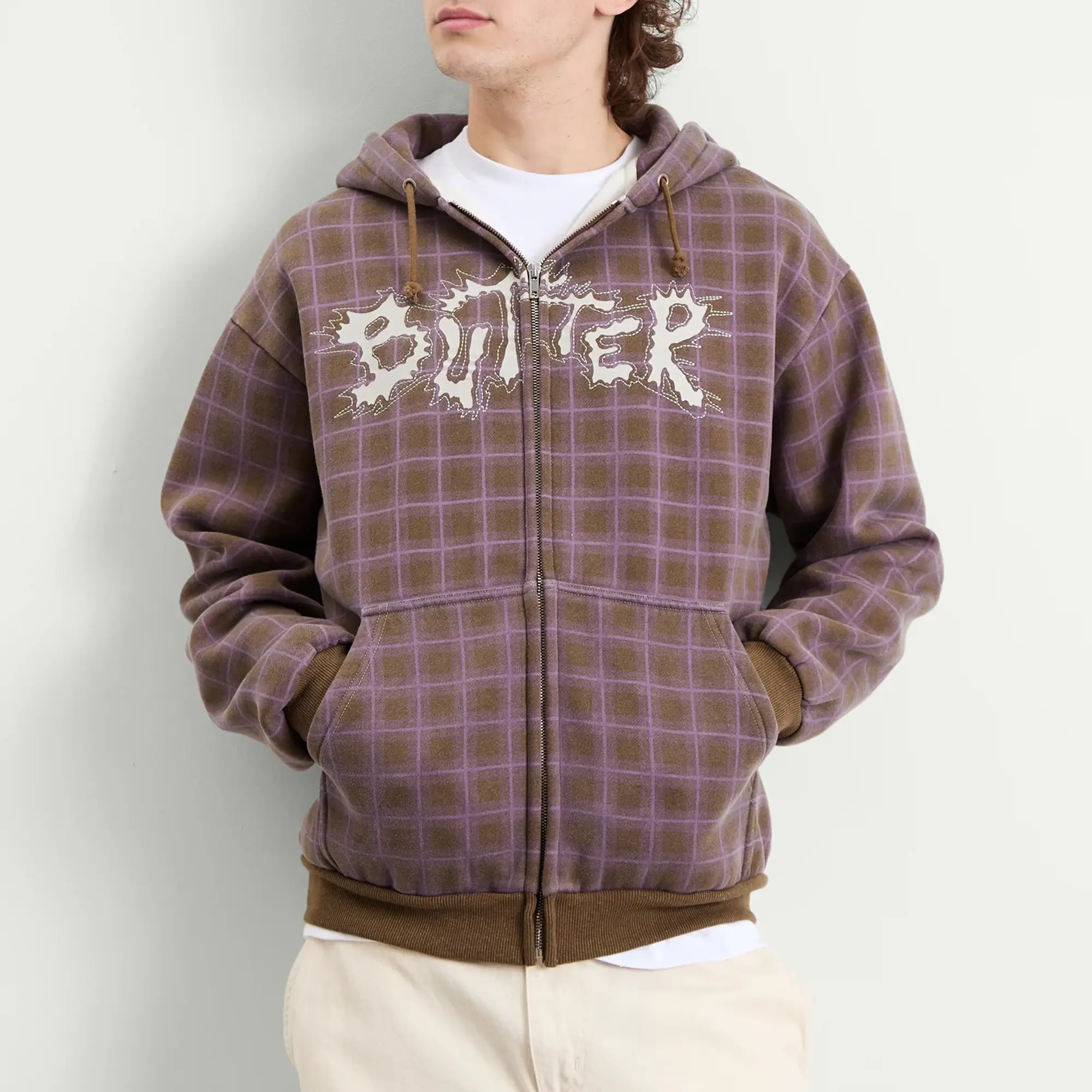 Butter Goods Men's Eruption Zip Hoodie Plaid