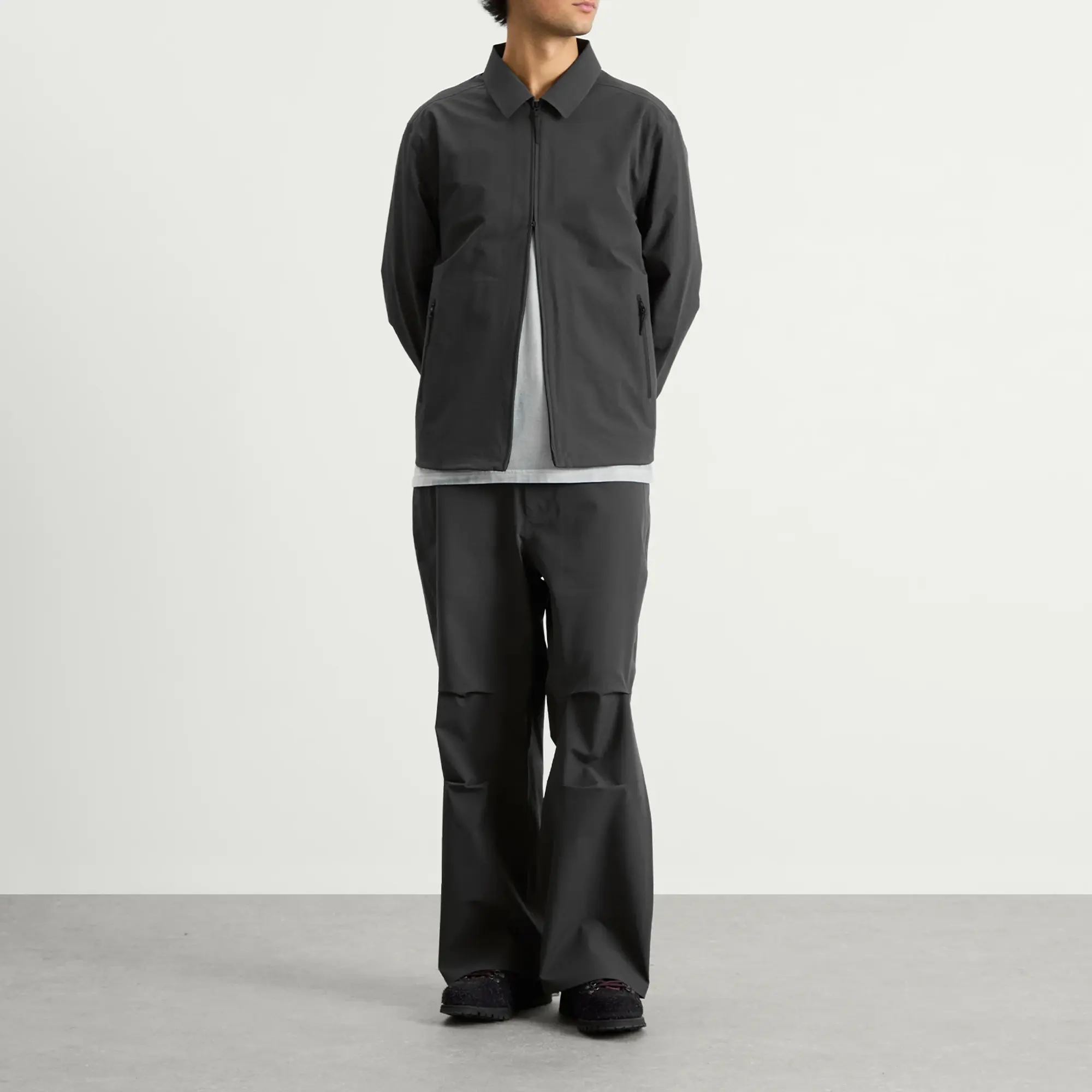 Hiking Patrol Men's Edge Softshell Technical Shirt Charcoal Black