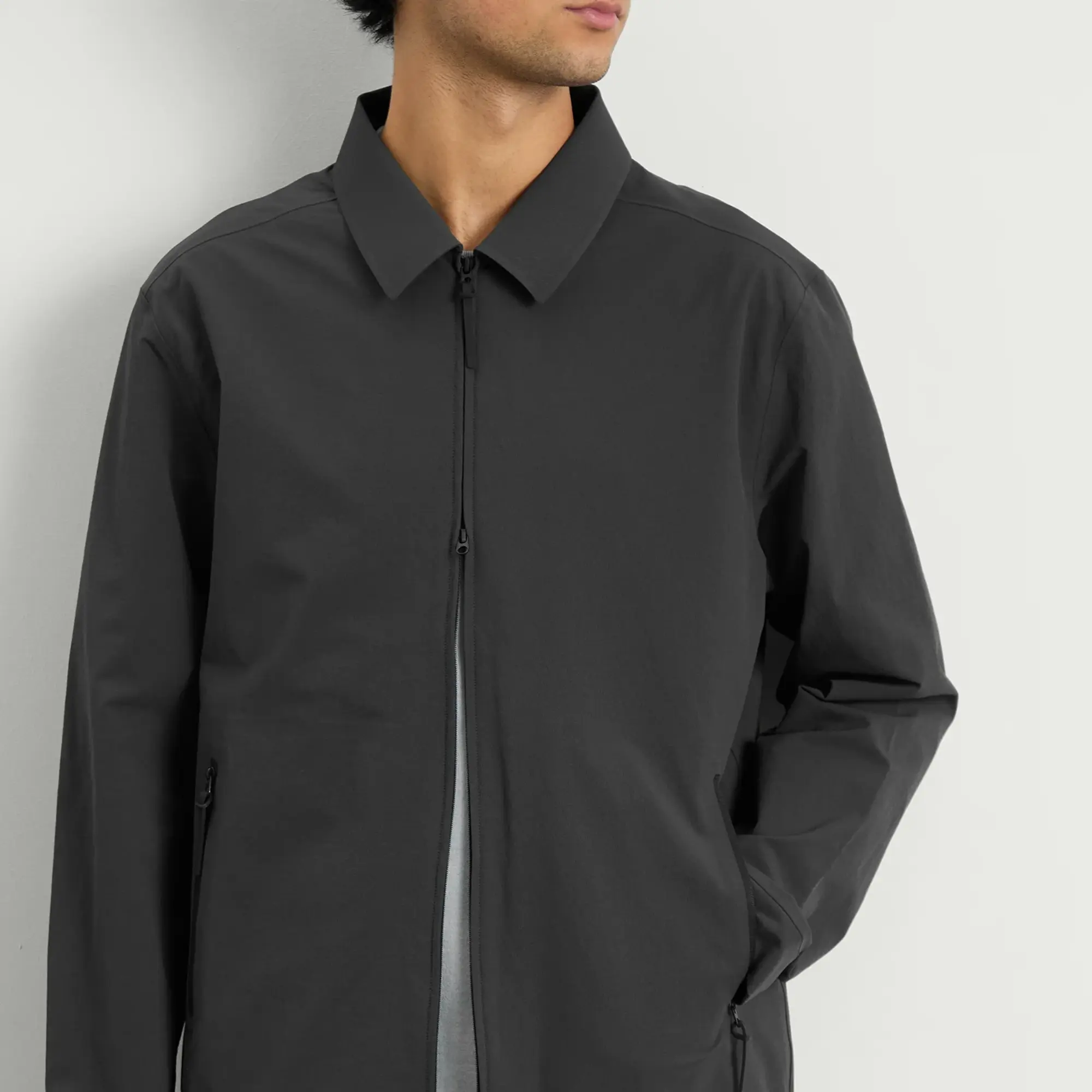Hiking Patrol Men's Edge Softshell Technical Shirt Charcoal Black