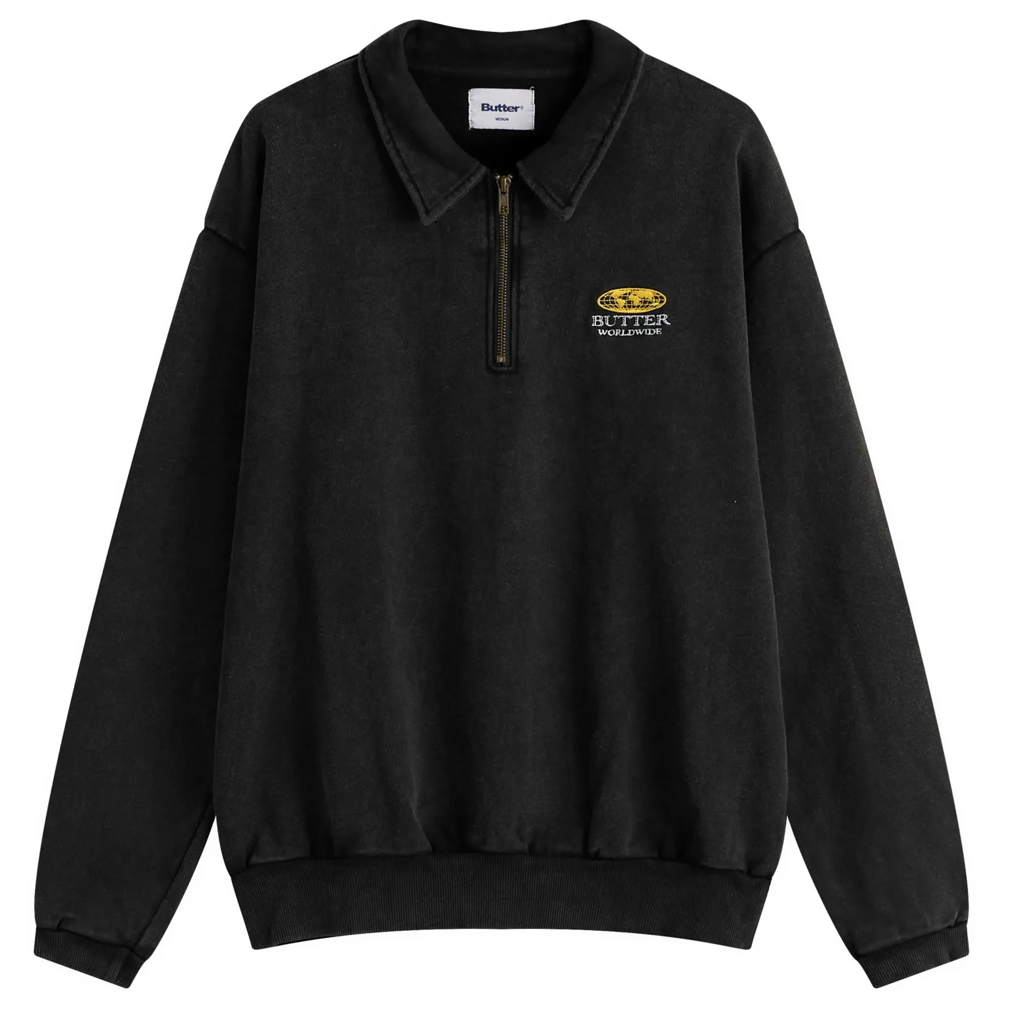 Butter Goods Men's Corp 1/4 Zip Sweatshirt Black