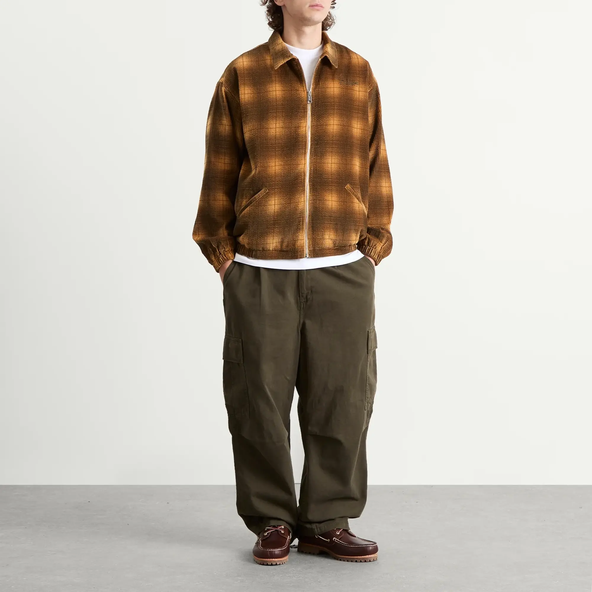 Butter Goods Men's Jive Cord Jacket Mustard Plaid