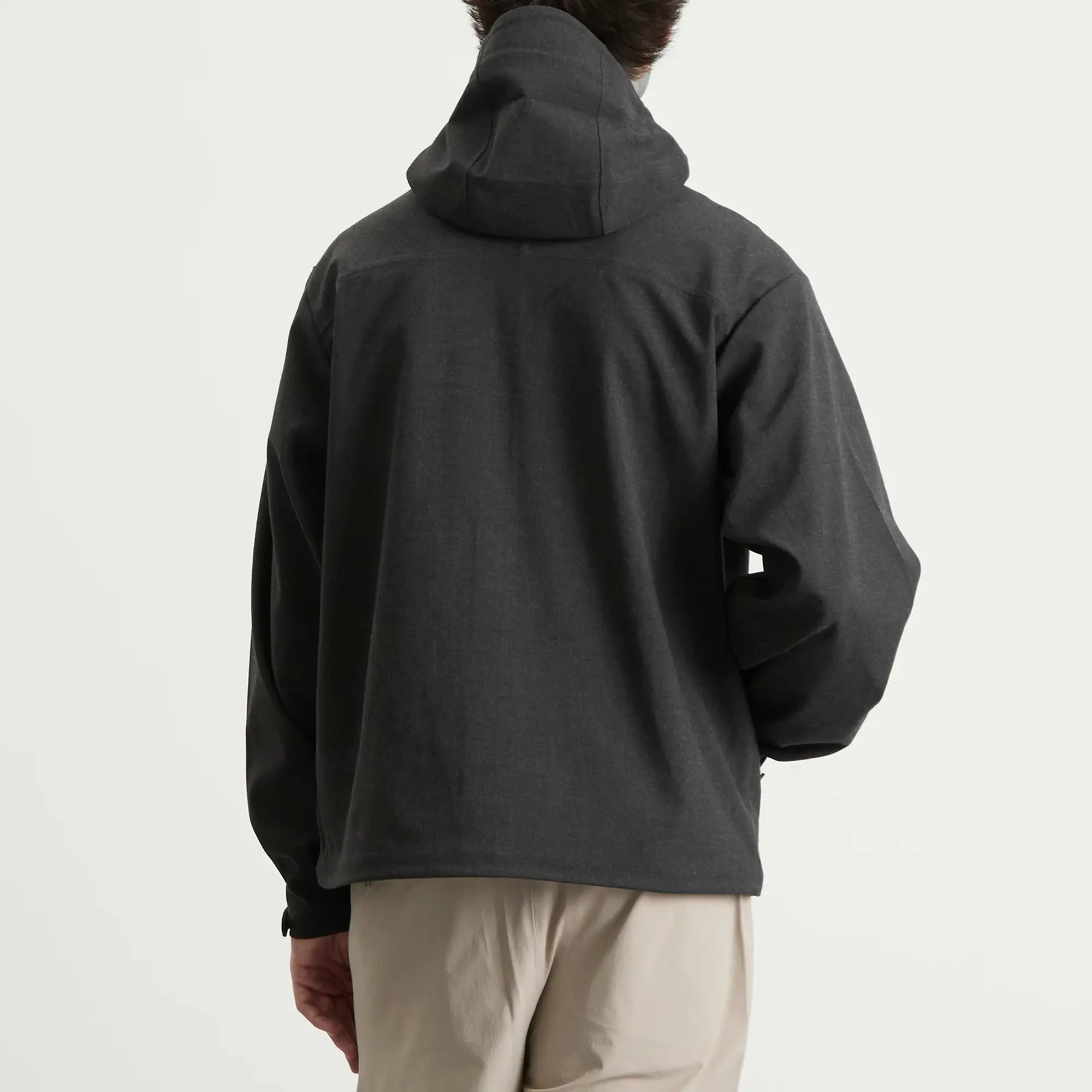 Hiking Patrol Men's Waypoint Texture Hooded Jacket Dark Grey