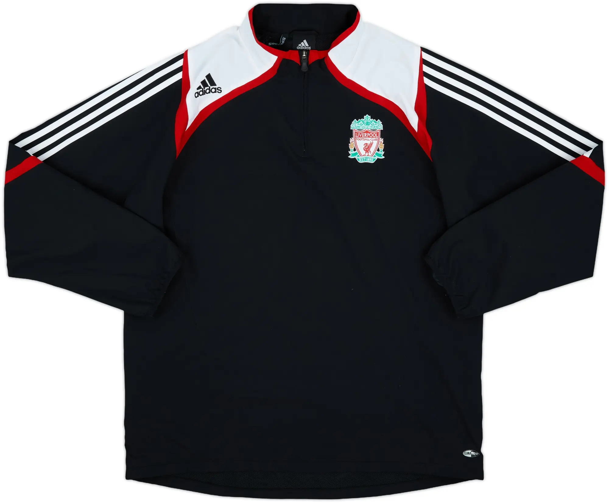 2007-08 Liverpool adidas 1/4 Zip Drill Top - 8/10 - (L)