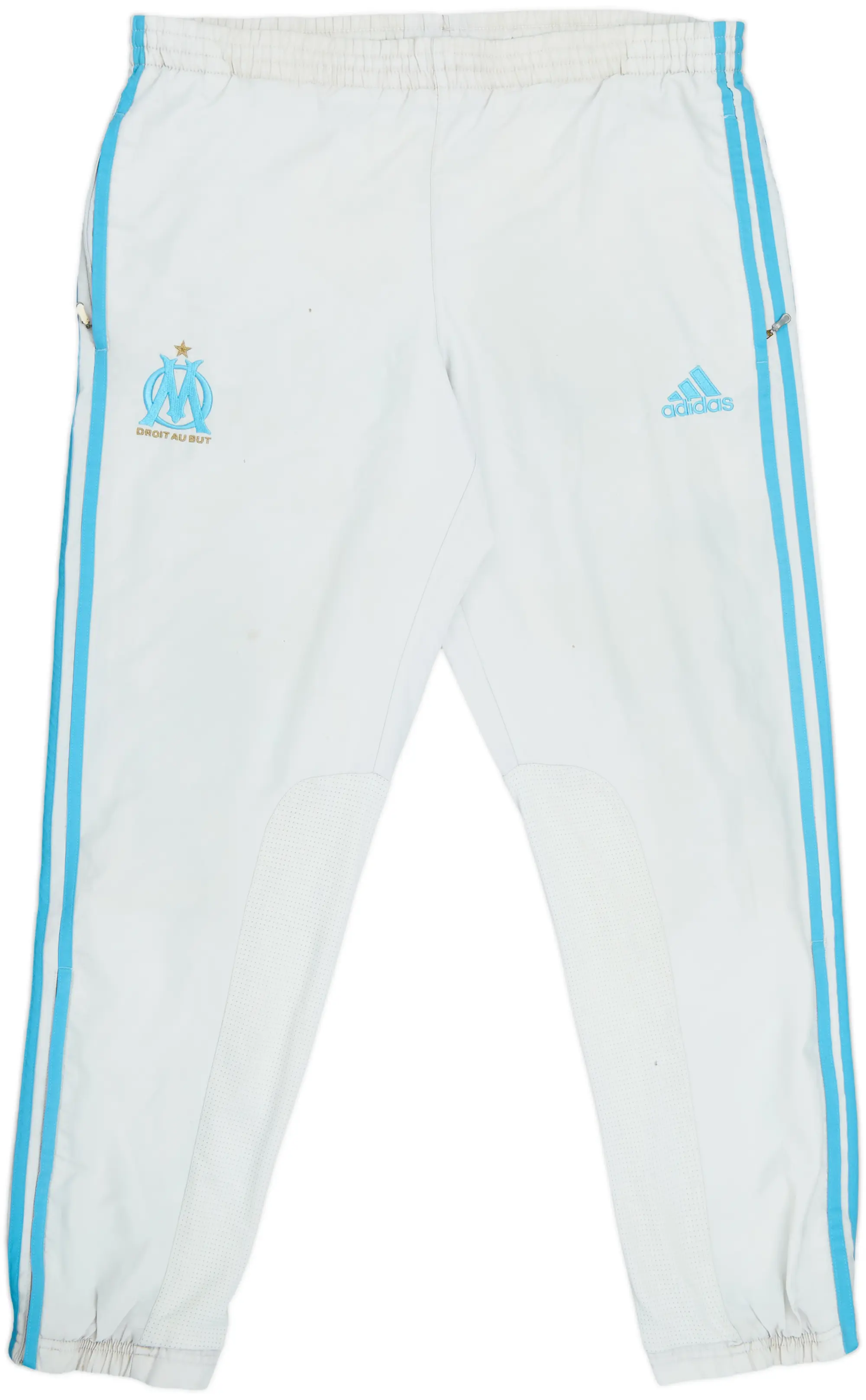 2008-09 Olympique Marseille adidas Track Pants/Bottoms - 5/10 - (M)