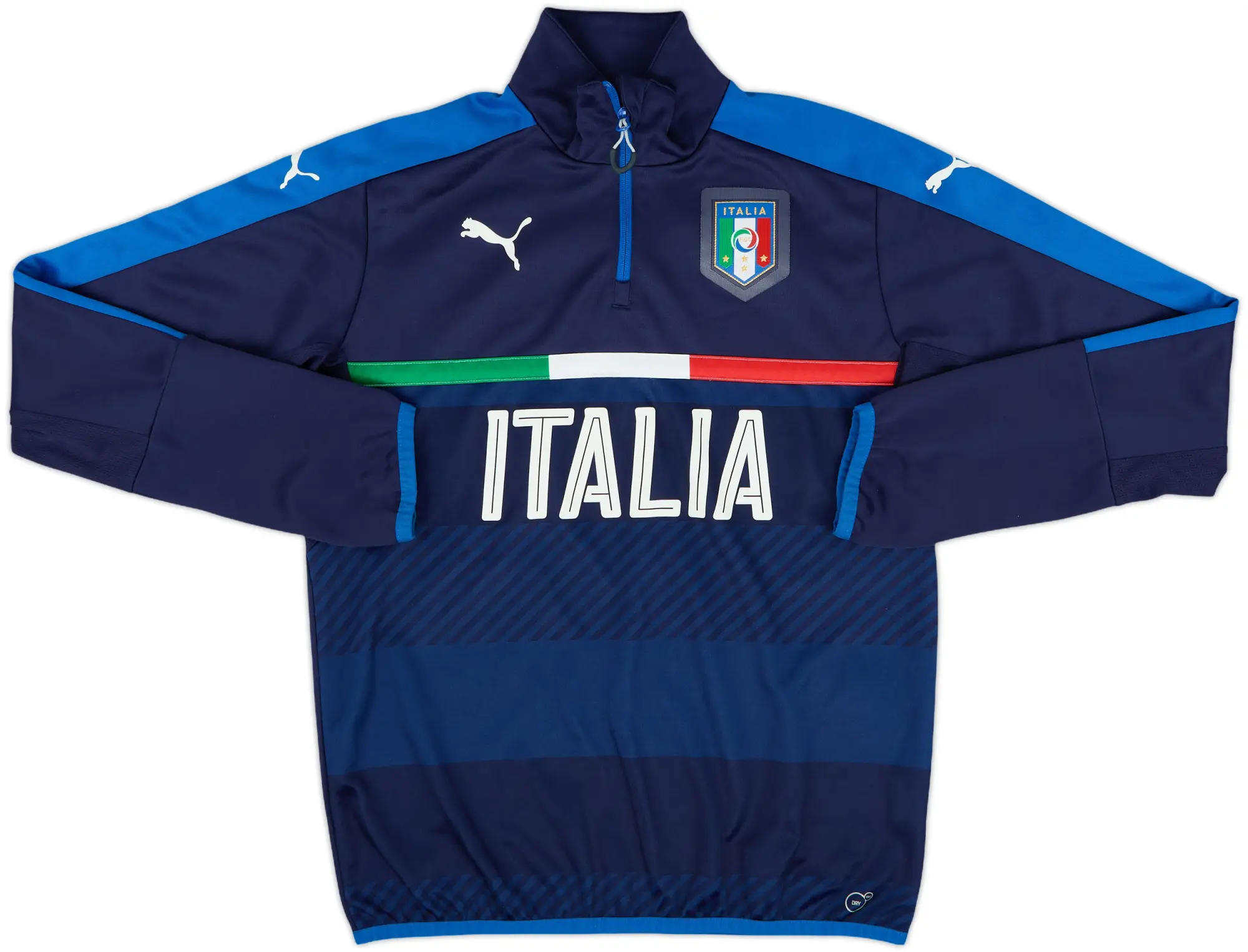 2016-17 Italy Puma 1/4 Zip Sweat Top - 9/10 - (M)