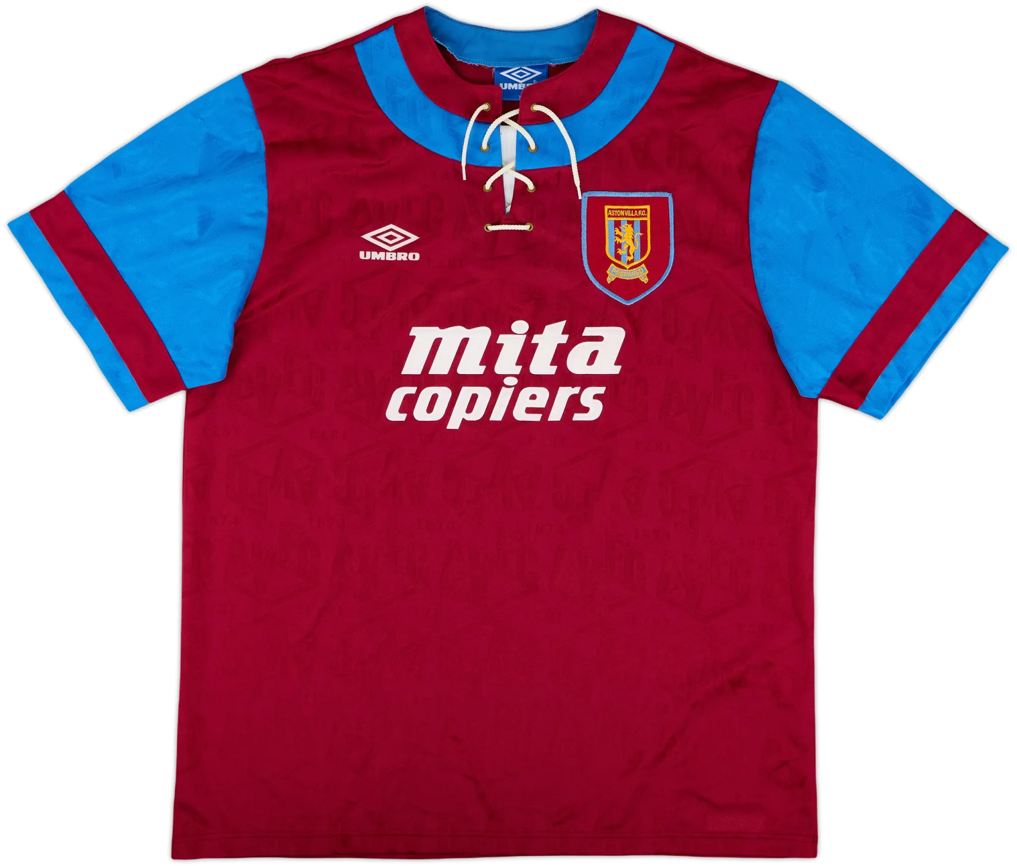 Umbro Aston Villa Mens SS Home Shirt 1992/93