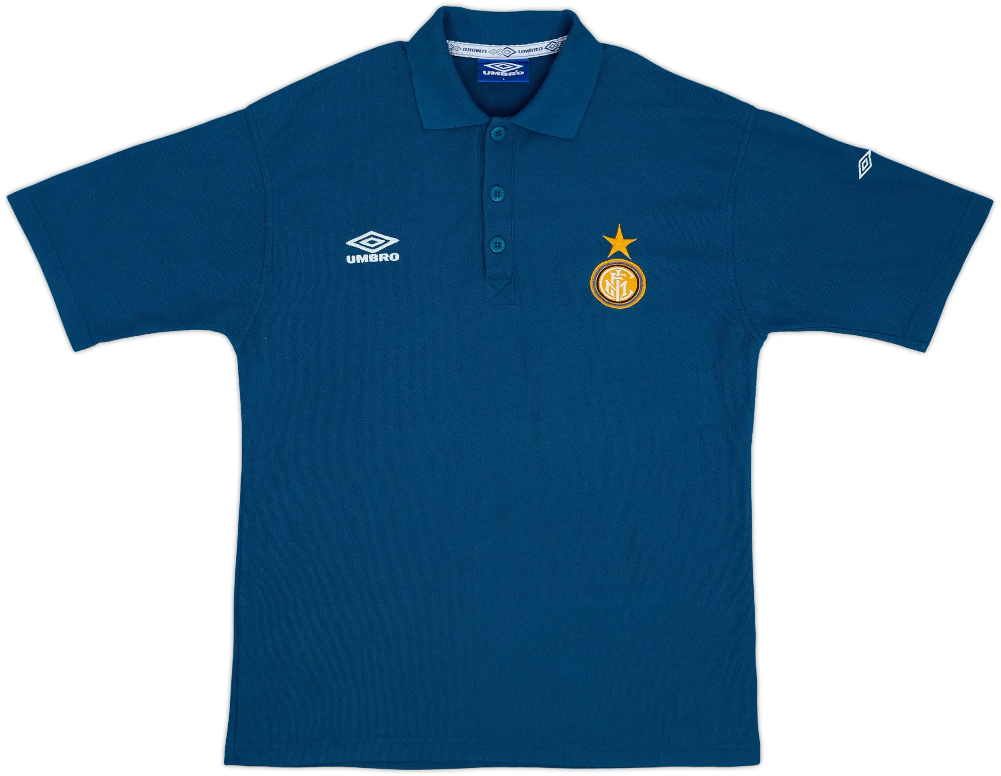 1998-99 Inter Milan Umbro Polo Shirt - 8/10 - (L)