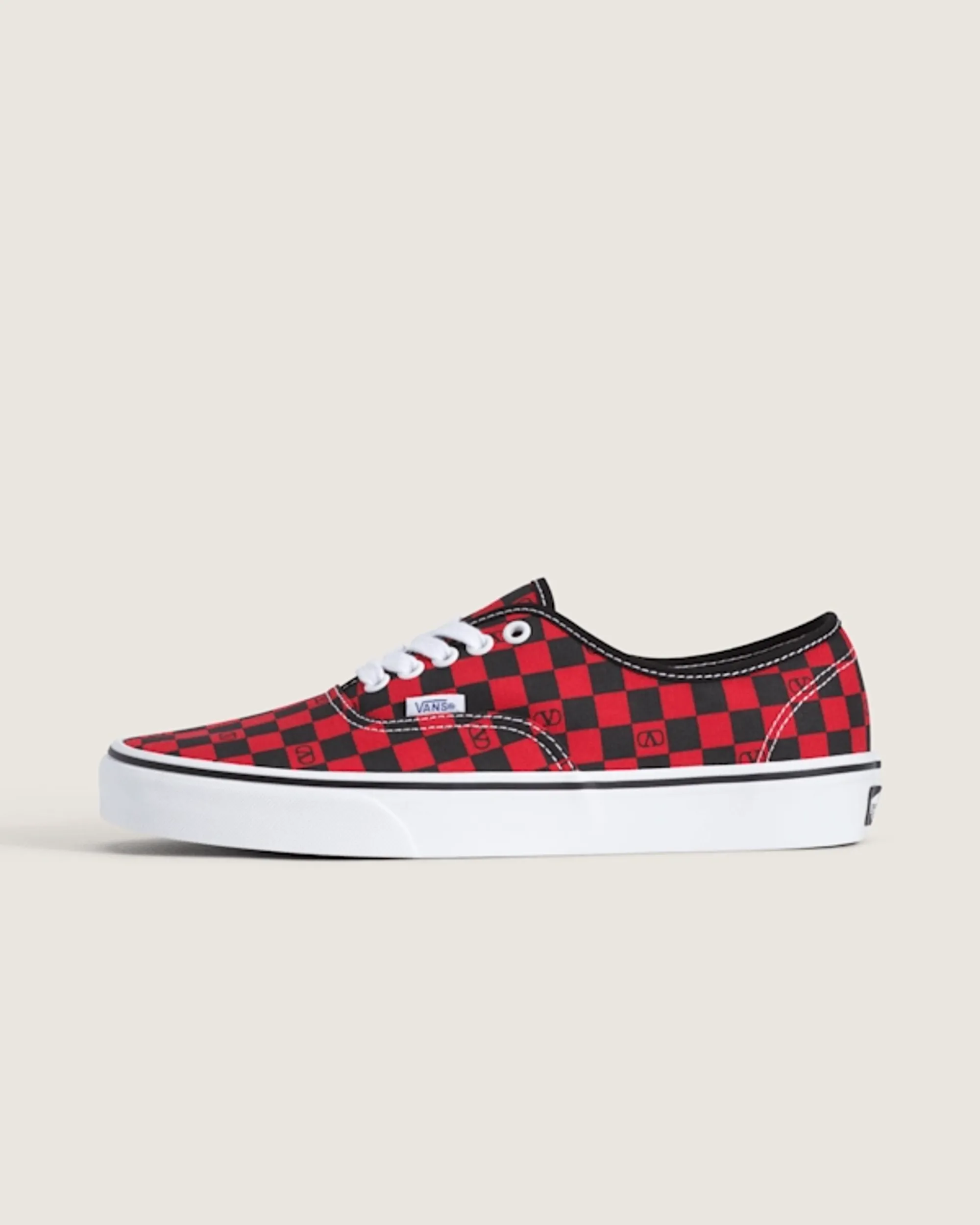 Vans - Valentino Garavani And Vans Authentic Checkerboard, Man, Red