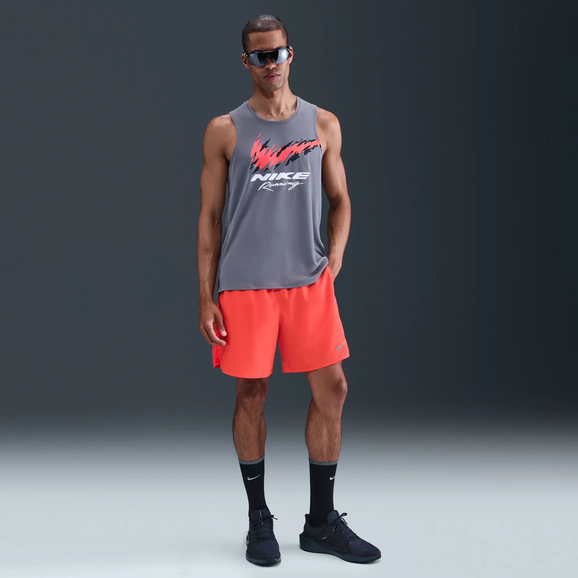 Nike Challenger Men's Dri-FIT 18cm (approx.) 2-in-1 Running Shorts - Red - Polyester