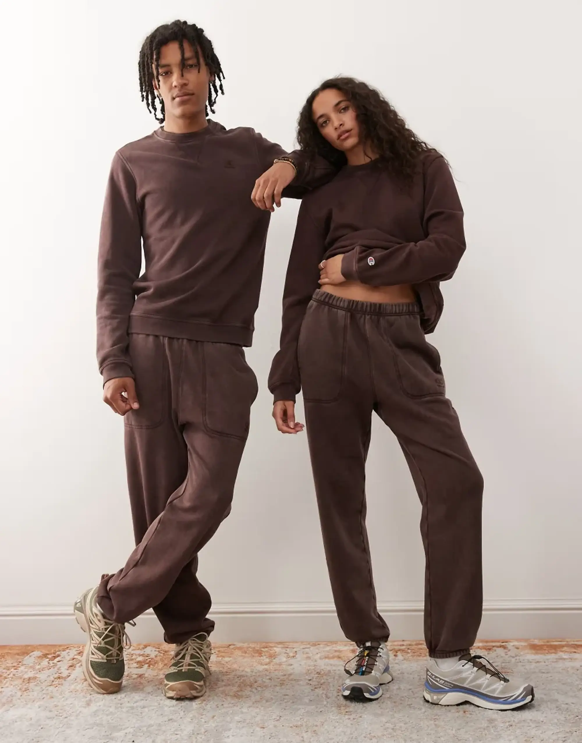 Champion Unisex Elastic Cuff Joggers In Brown