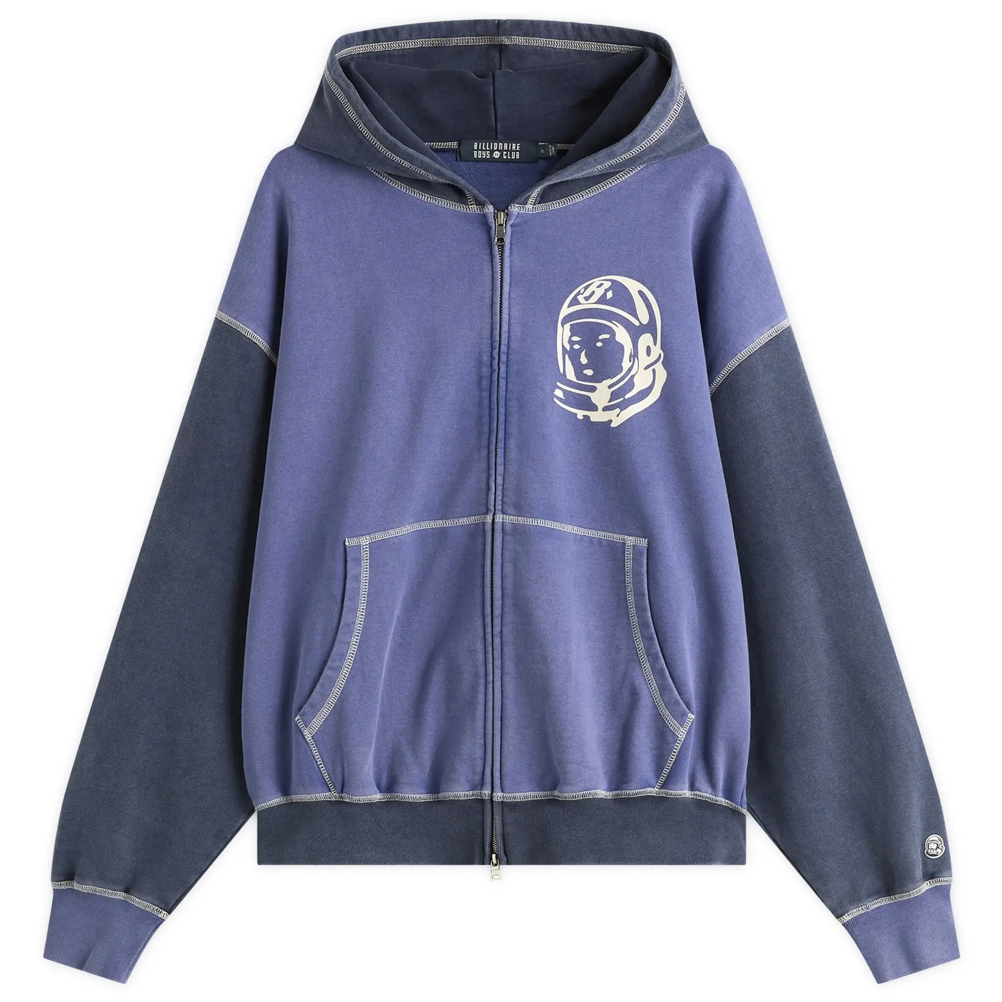 Billionaire Boys Club Men's Indigo Oversized College Zip Hoodie