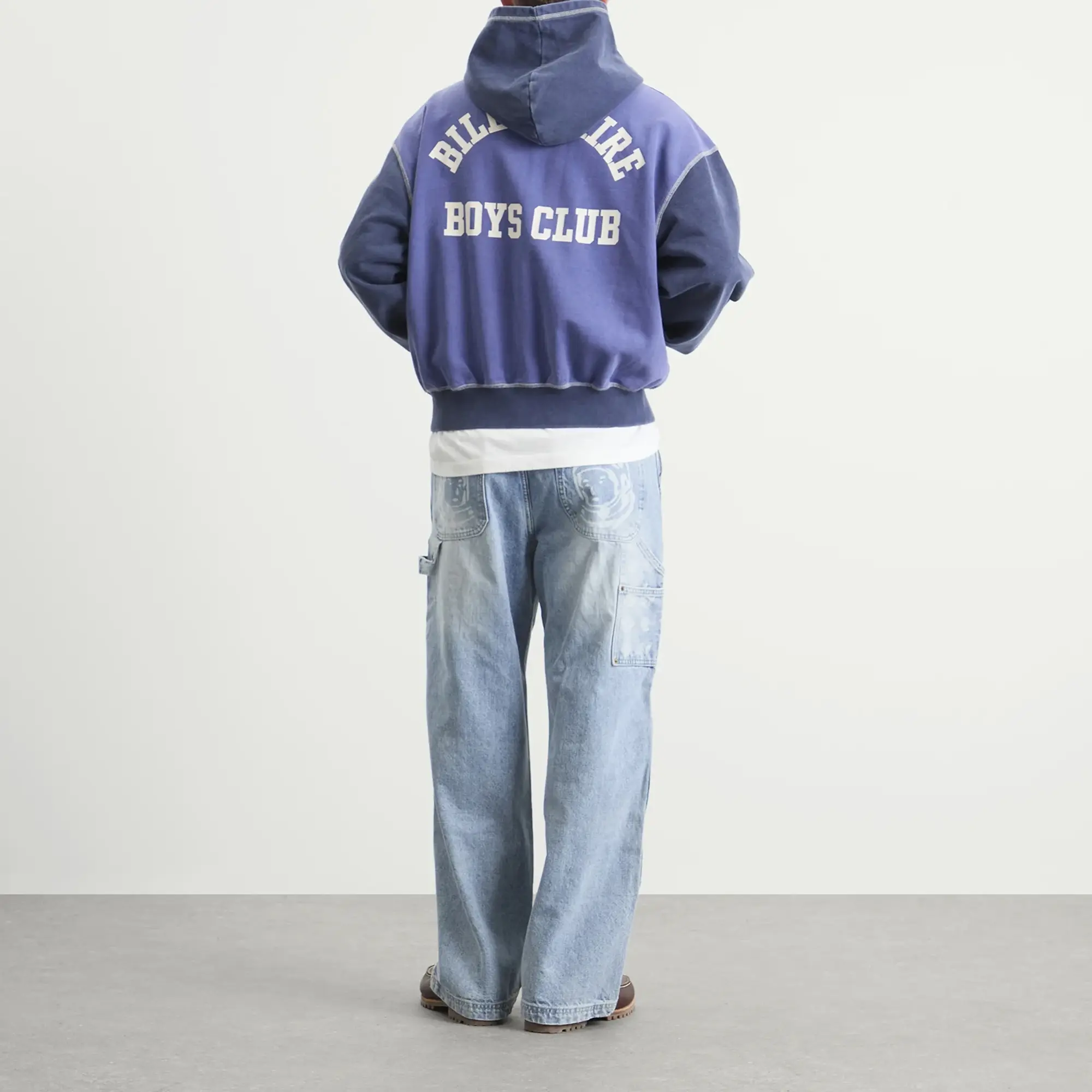 Billionaire Boys Club Men's Indigo Oversized College Zip Hoodie