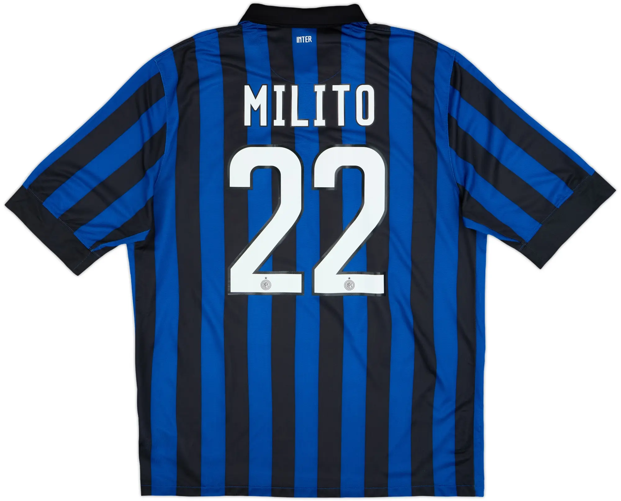 2011-12 Inter Milan Home Shirt Milito #22 - 10/10 - (XL)